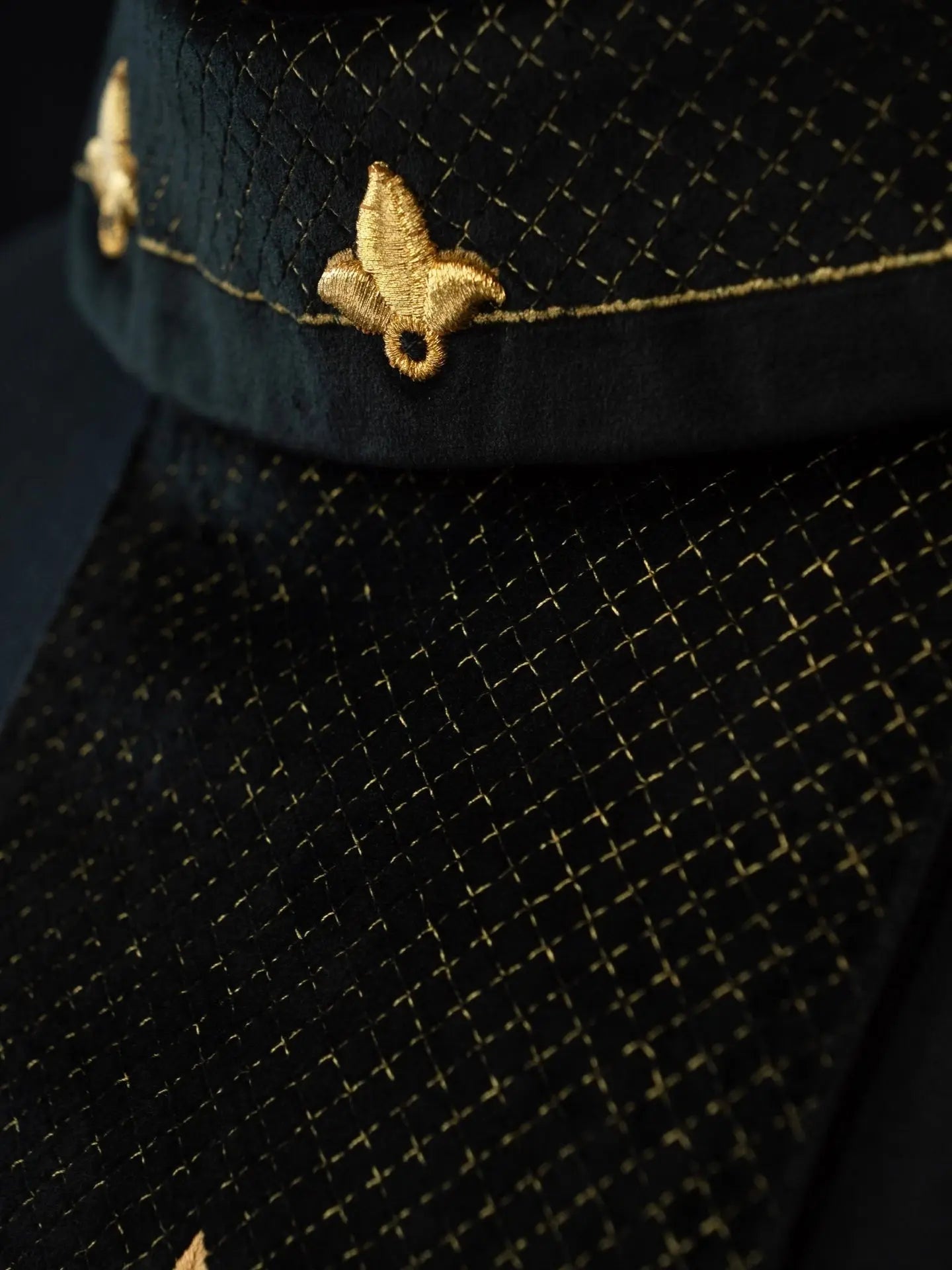 Chasuble embroidered on velvet with the symbol of the Black Cross