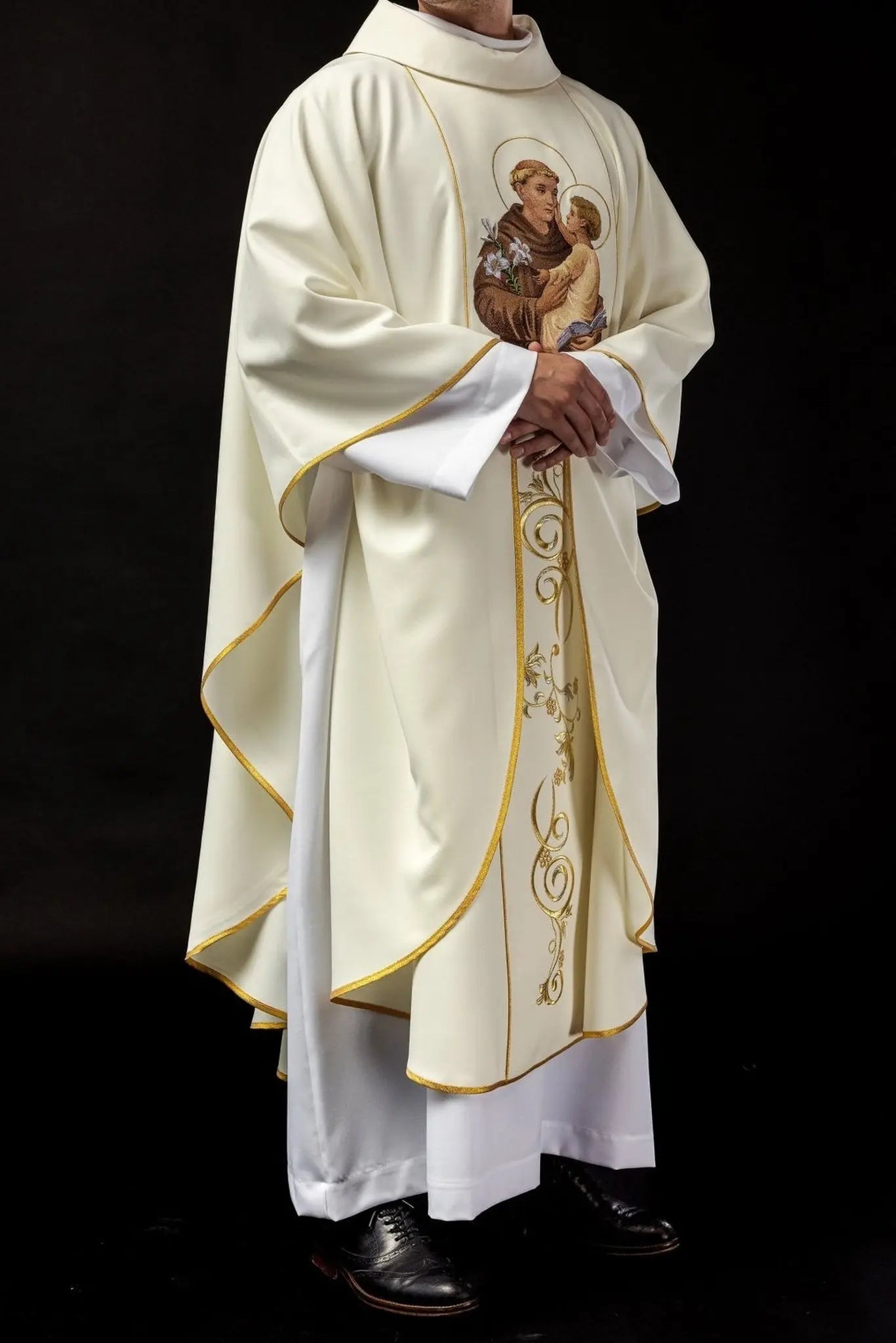 Embroidered Chasuble with Image of Saint Anthony