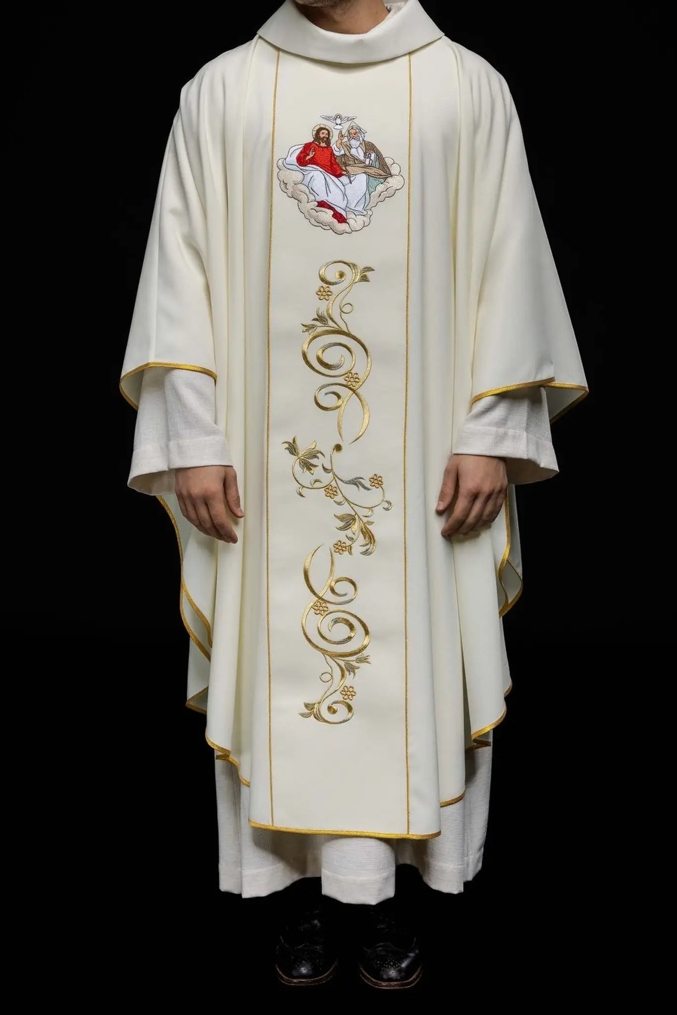 Embroidered Chasuble Featuring the Holy Trinity