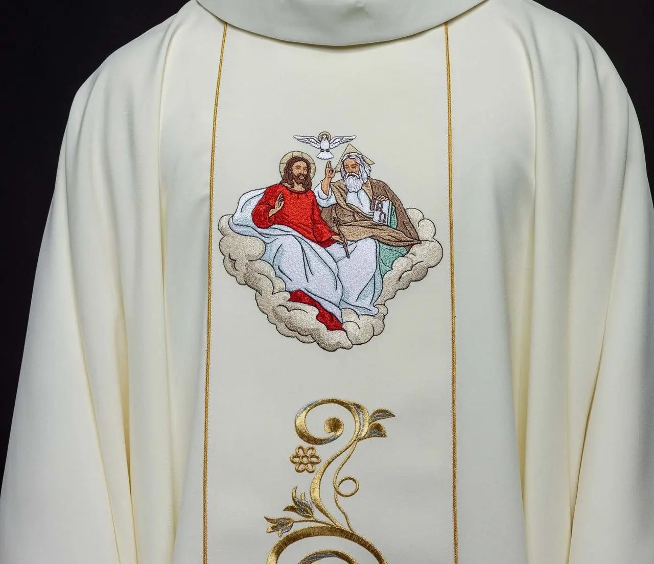 Embroidered Chasuble Featuring the Holy Trinity