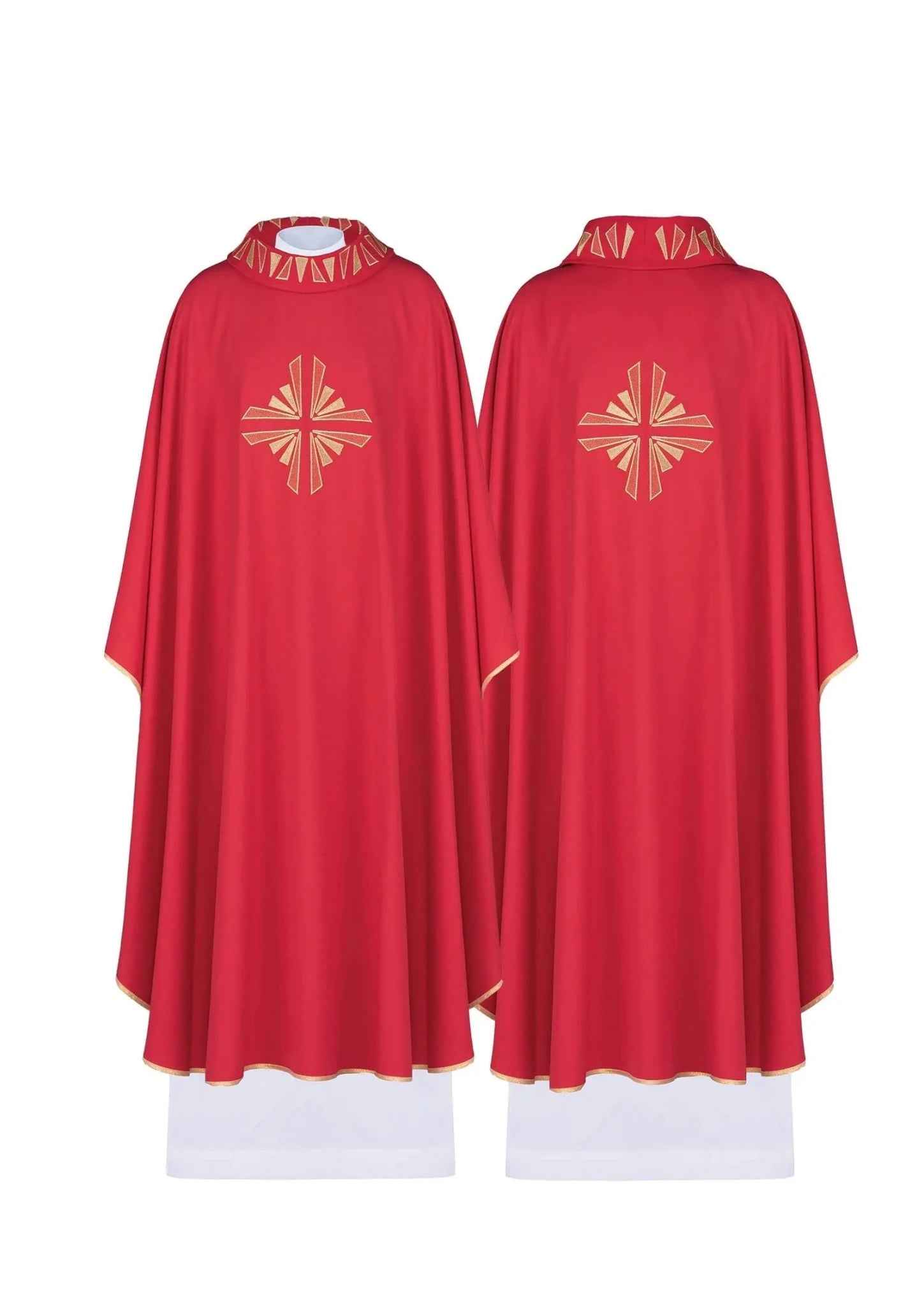 Red chasuble with gold decorations - HAFTINA ATELIER
