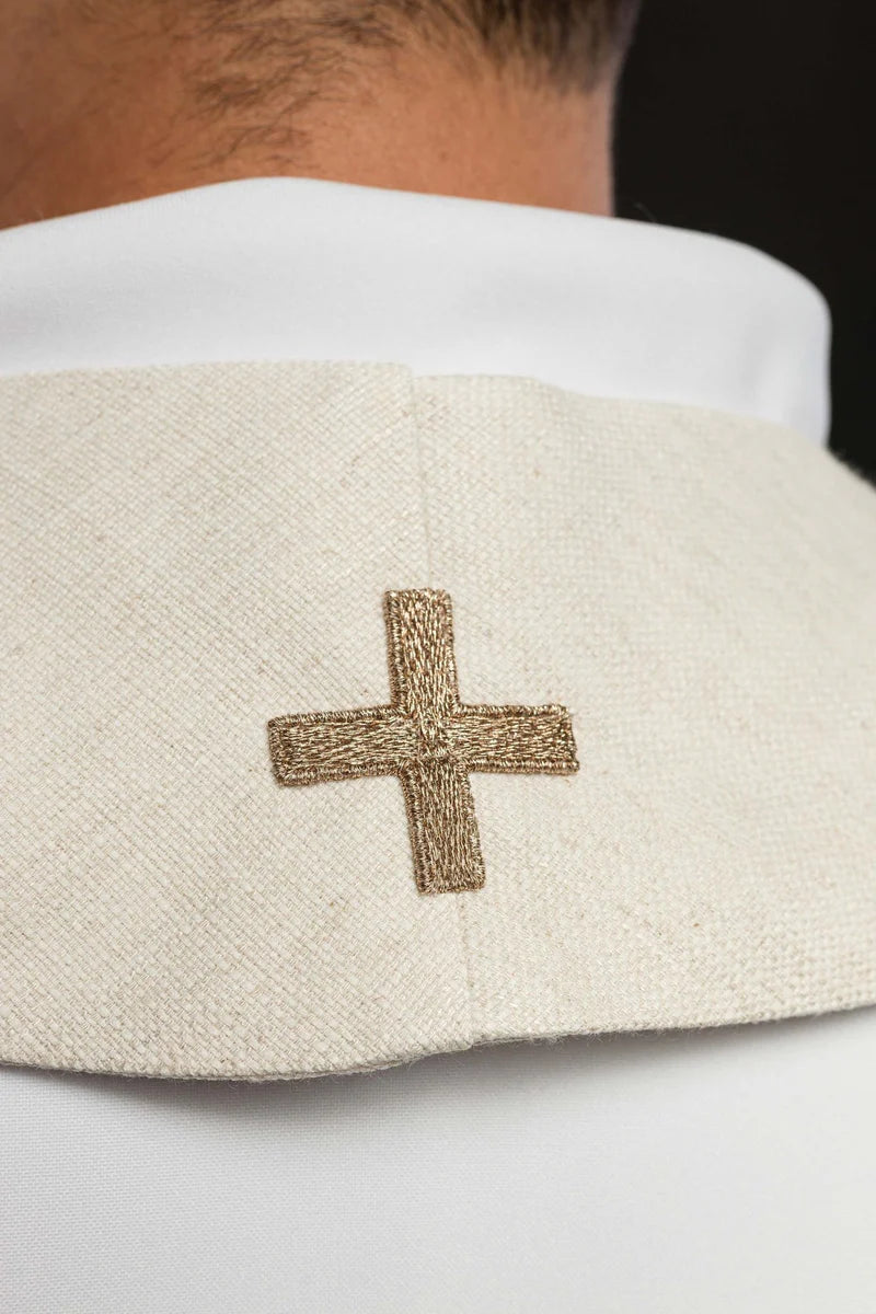 Embroidered stole "Jesus the Good Shepherd" in ecru