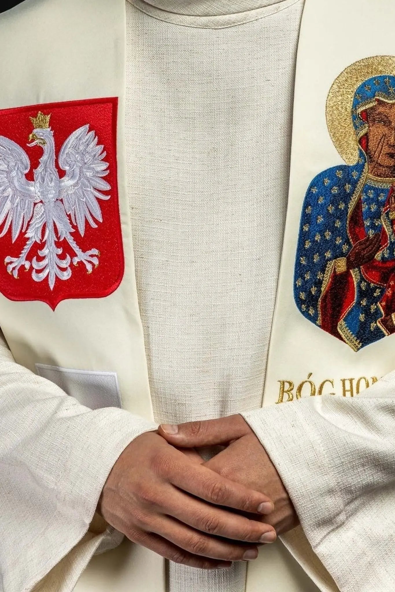 Embroidered stole Our Lady of Czestochowa