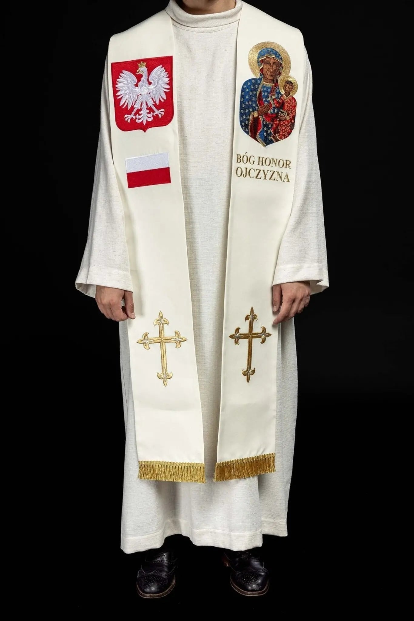 Embroidered stole Our Lady of Czestochowa