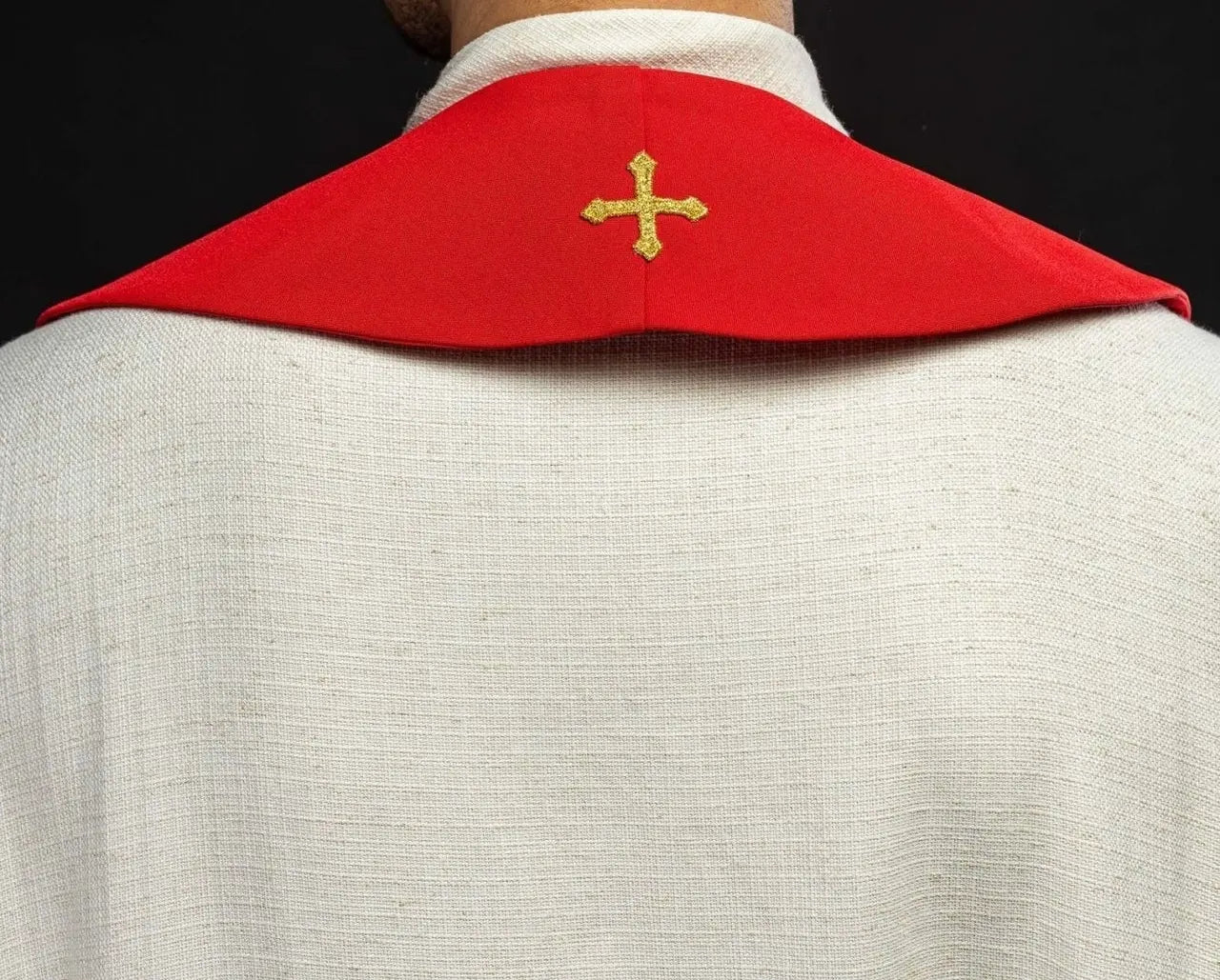 Priest's stole red chalice IHS