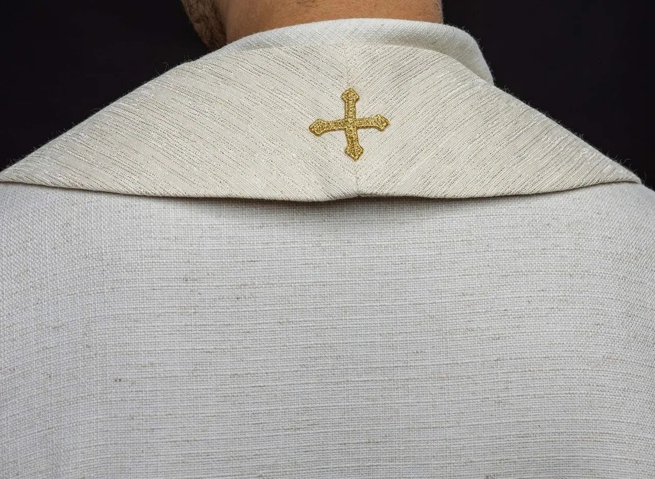 Stole with Embroidered Lamb of God and JHS Symbol