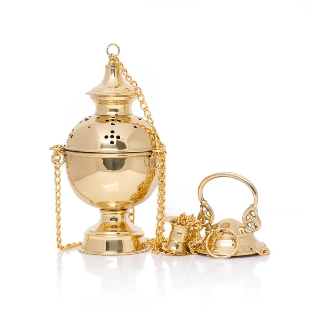 Brass Thurible with Removable Insert – 23 cm