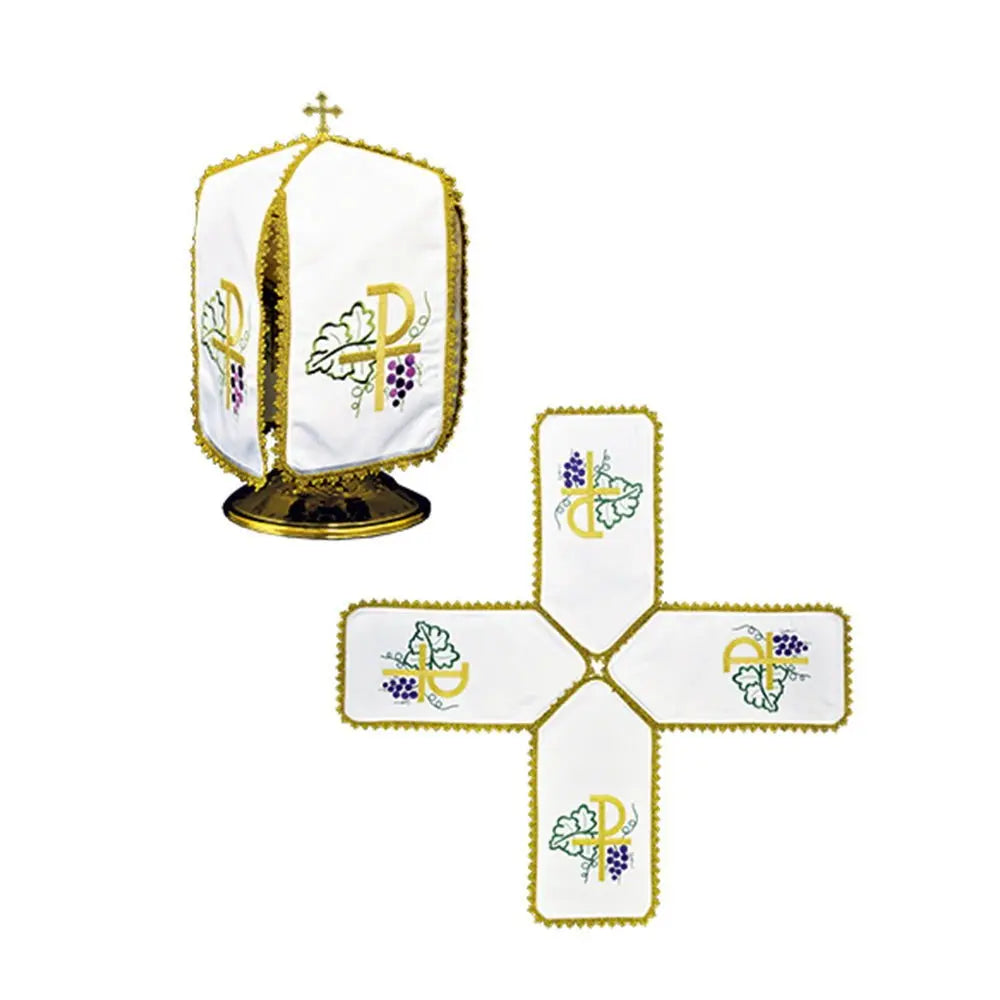 Veil for can with embroidery of the cross
