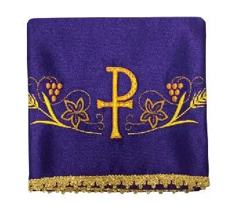 Set of colourful veils for chalice with PAX motif
