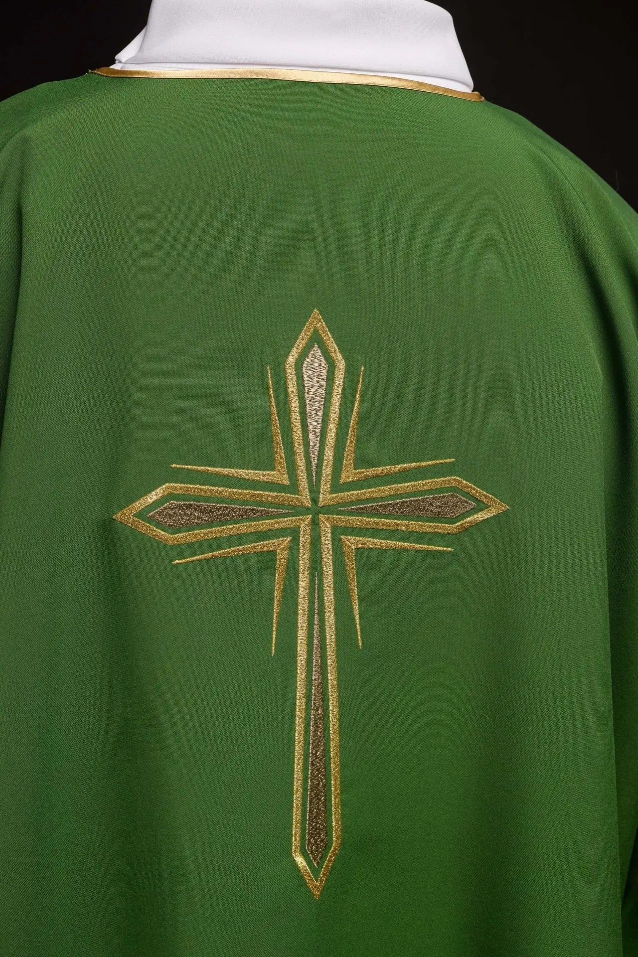 Green Dalmatic with Embroidered Gold Cross
