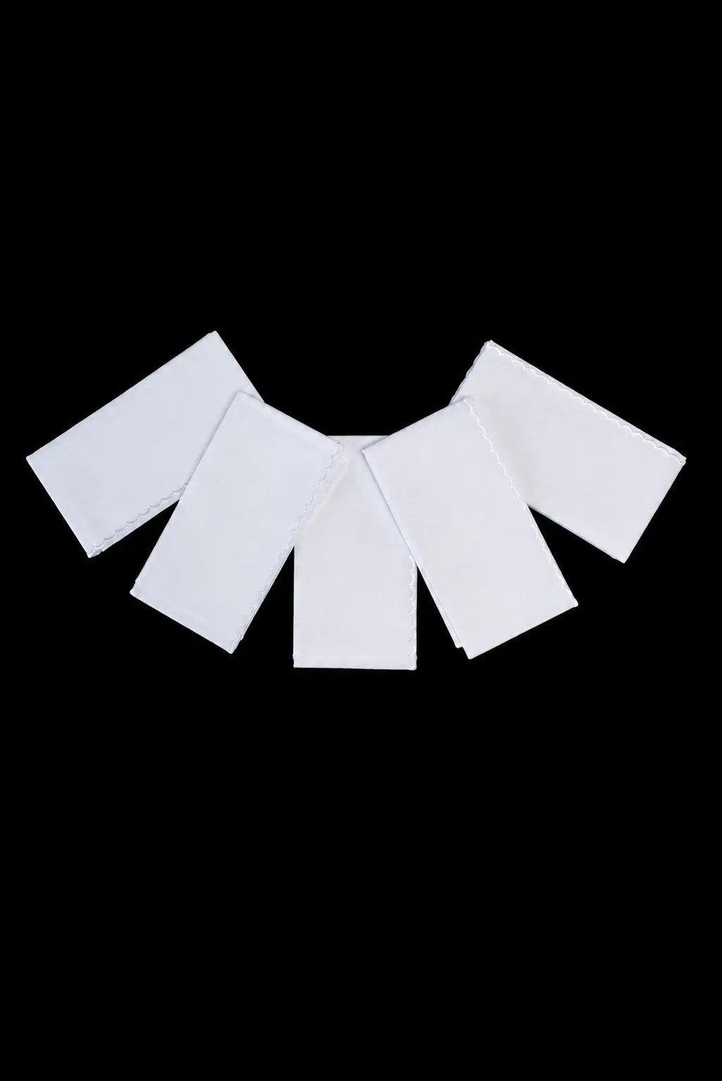 Set of 5 Lavabo Towels, White Cotton