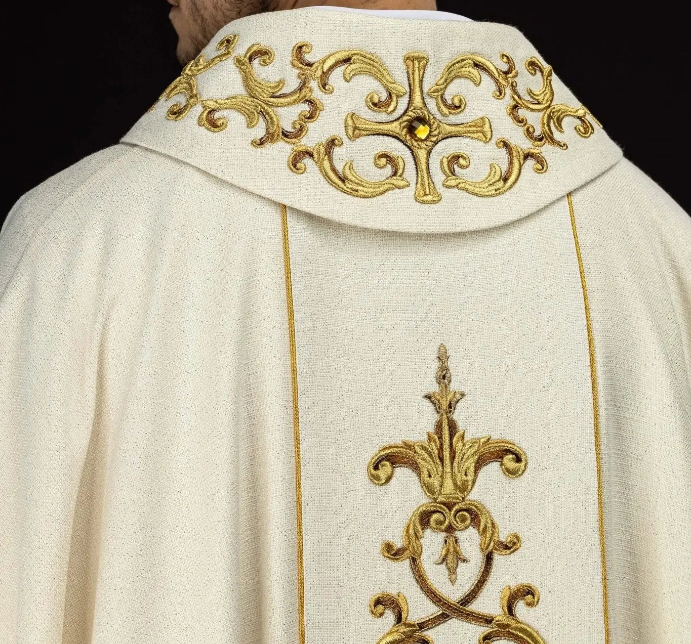 Richly Embroidered Chasuble with Our Lady of the Rosary