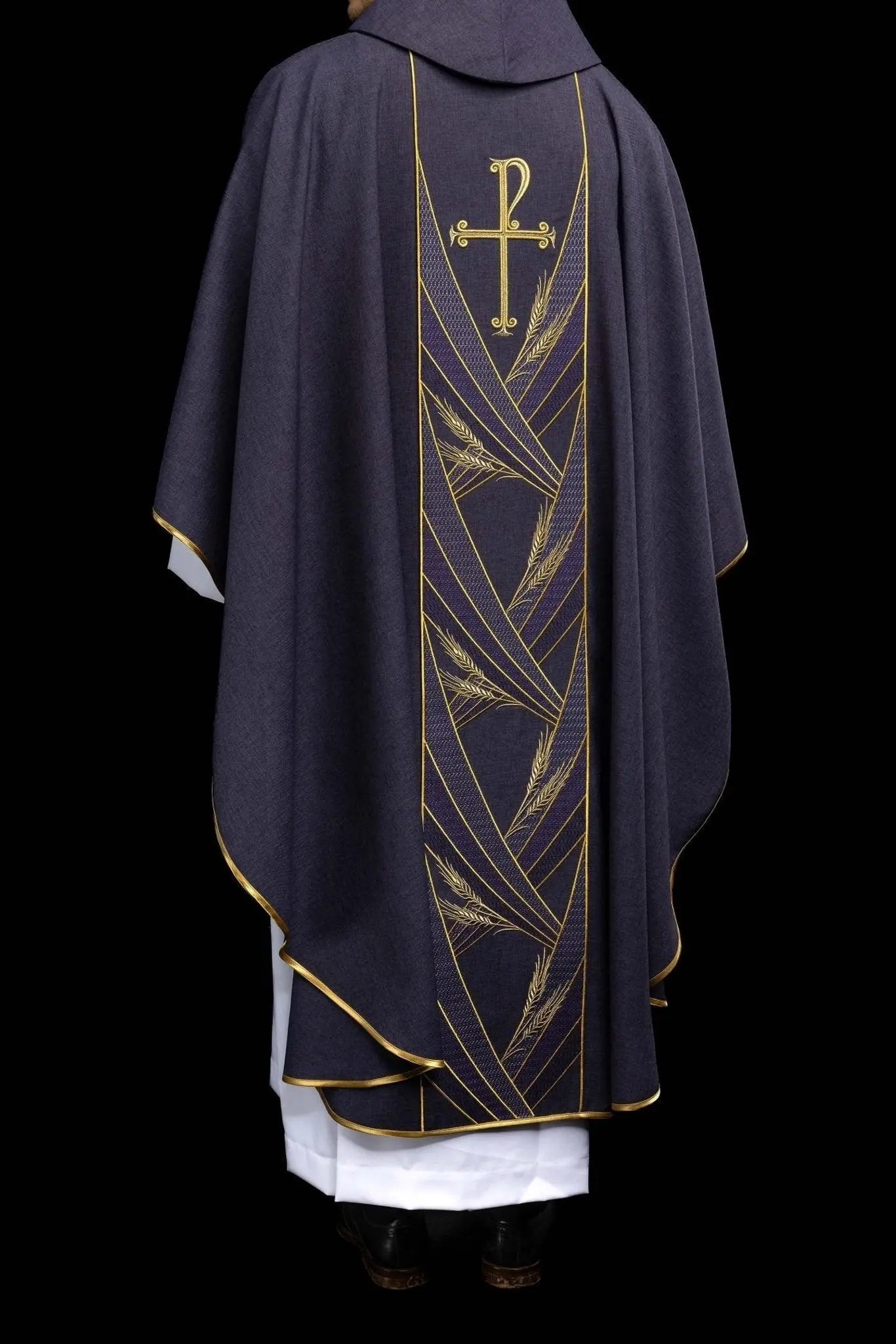Purple Chasuble with Embroidered PAX Band