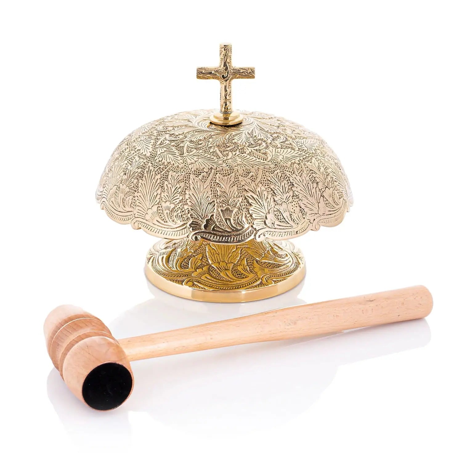 Brass Liturgical Gong with Wooden Mallet