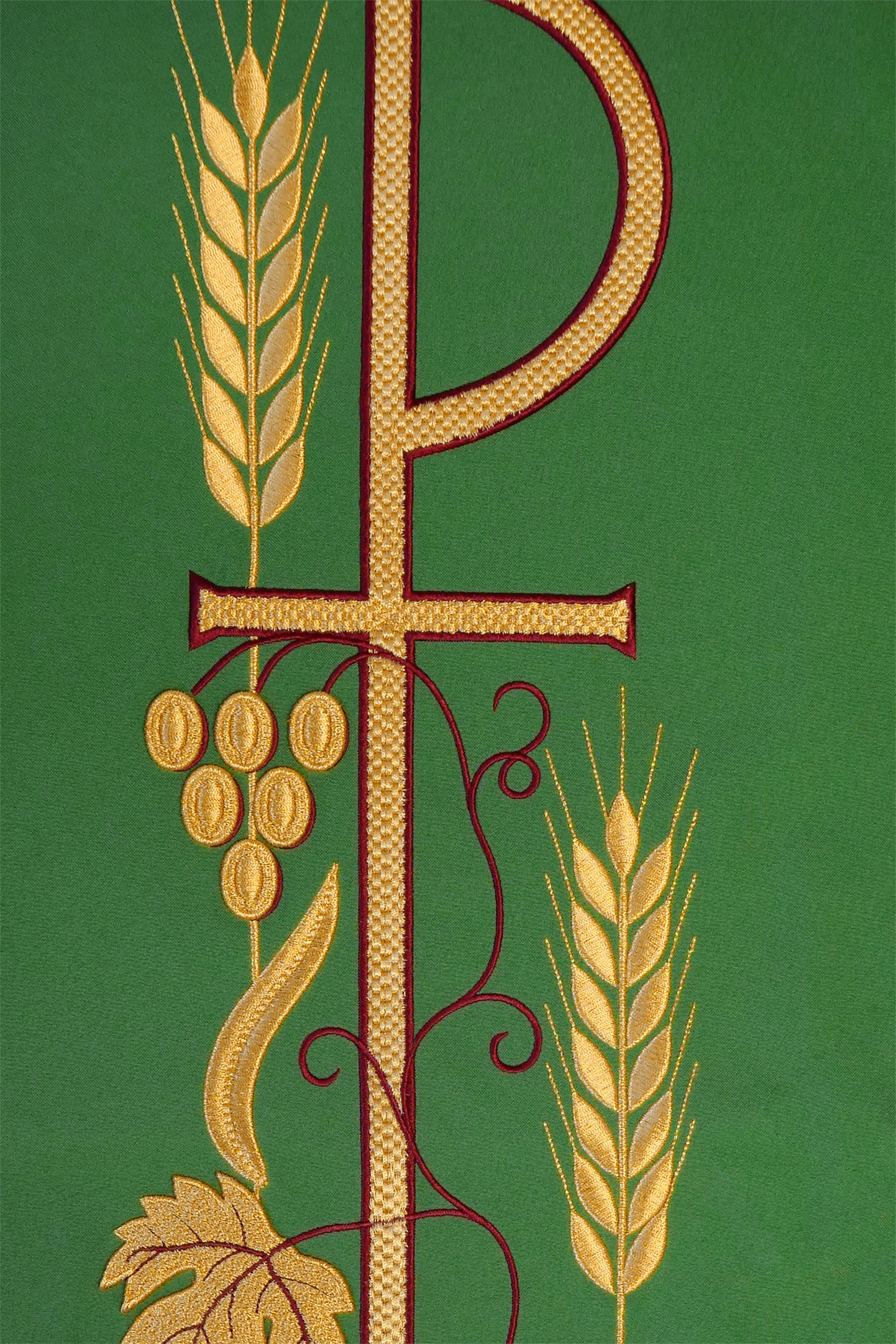 Vestment for lectorium with embroidered PAX symbol