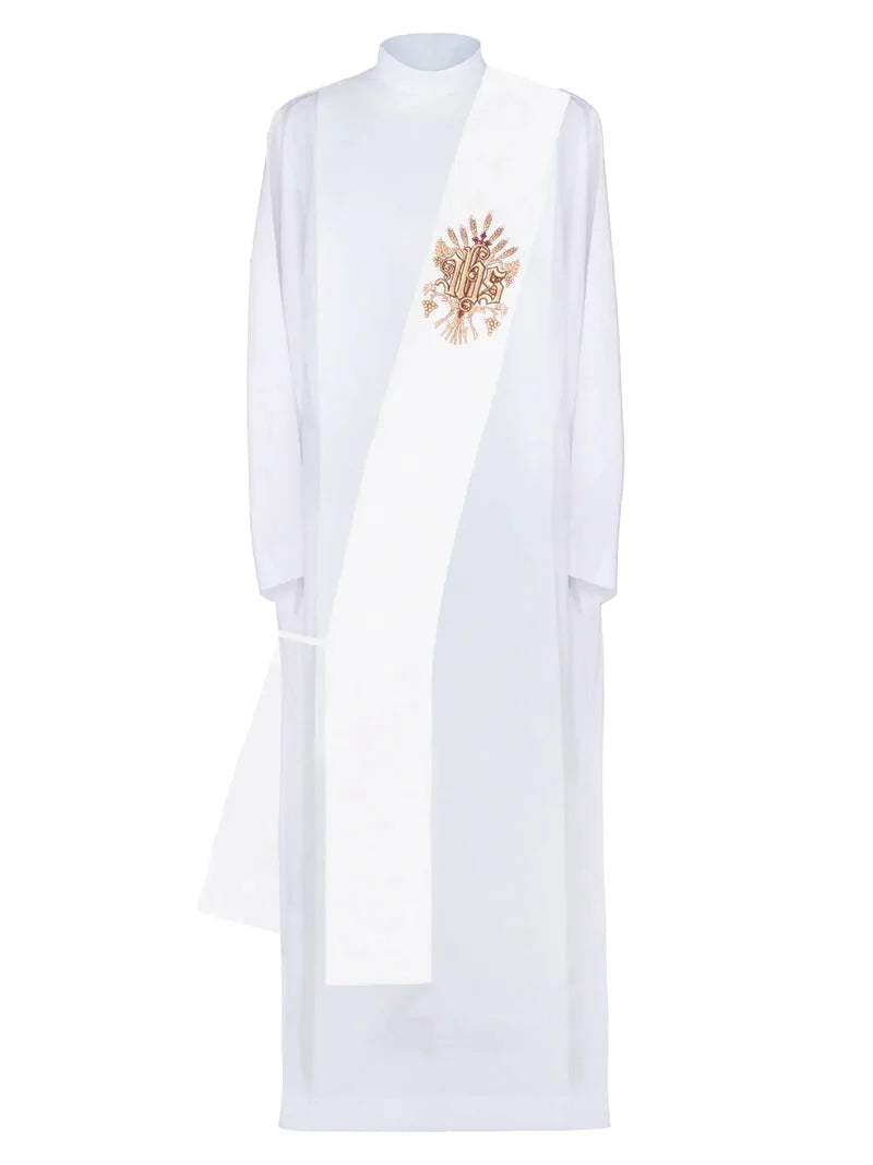 Diaconate stole with grape and cross motif