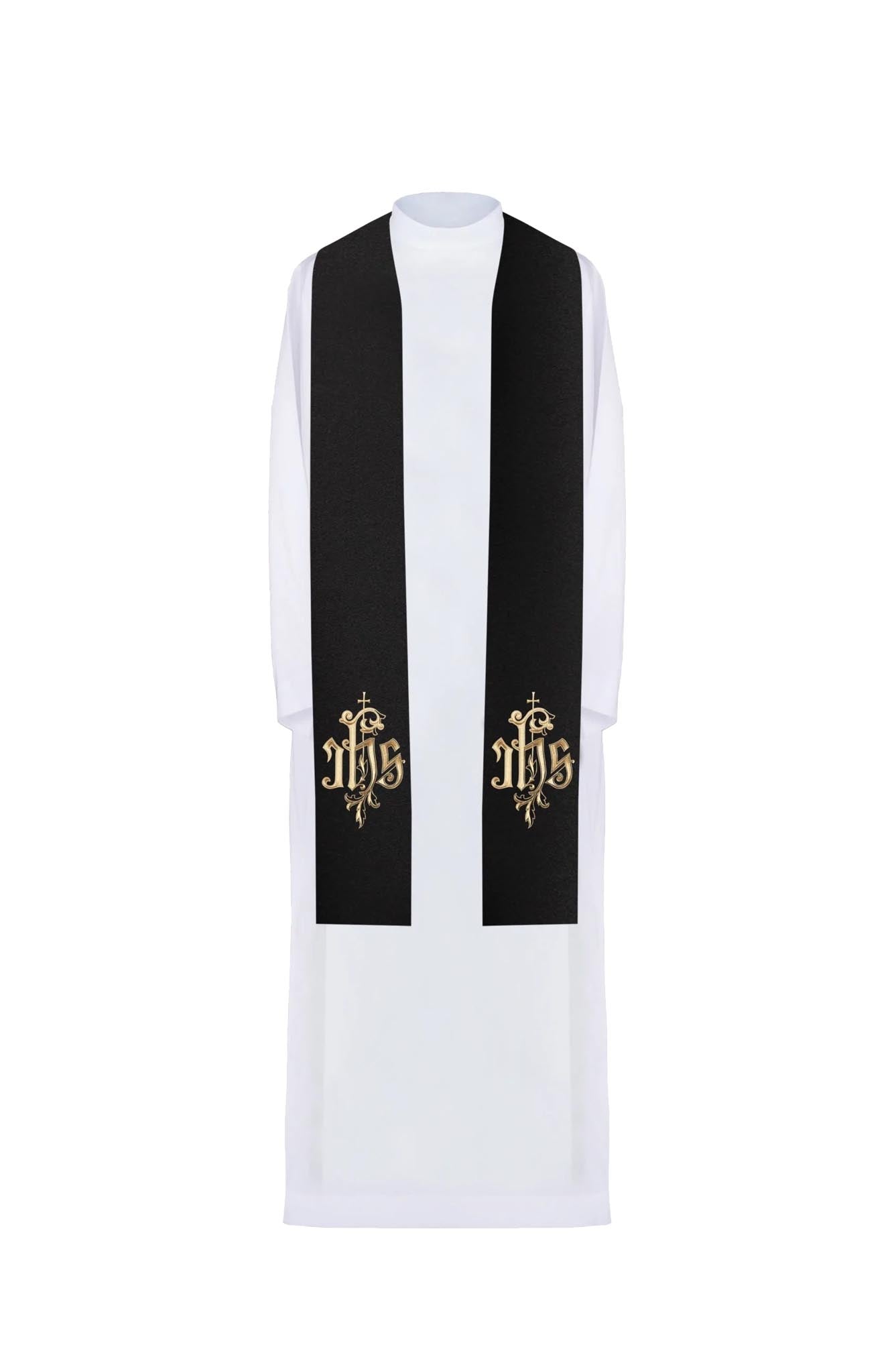 IHS embroidered stole