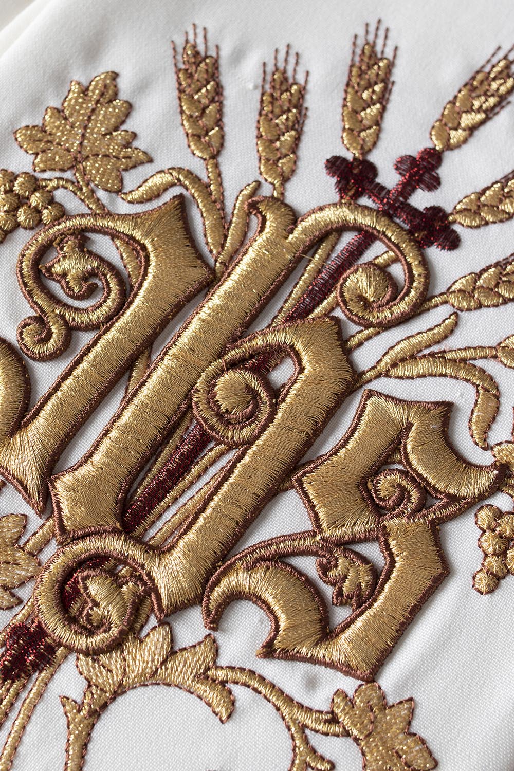 Priest's stole with IHS embroidery