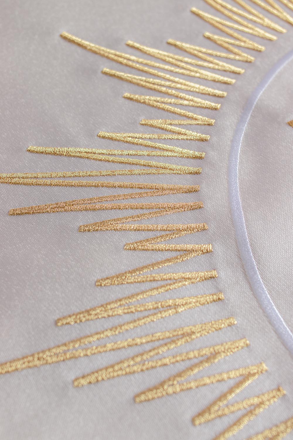 Embroidered liturgical veil with IHS motif in gold