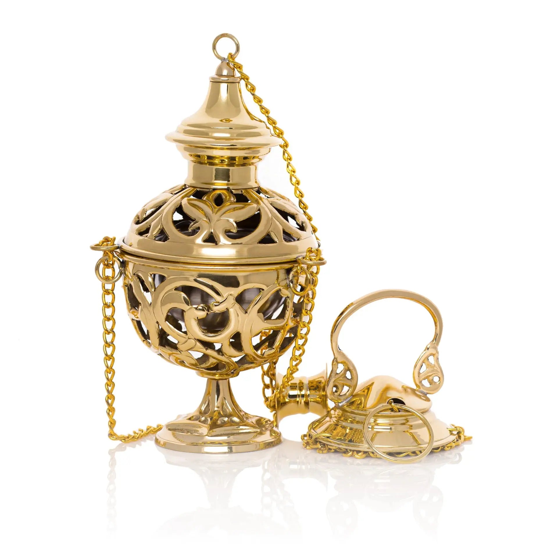 Brass Thurible with Openwork Design