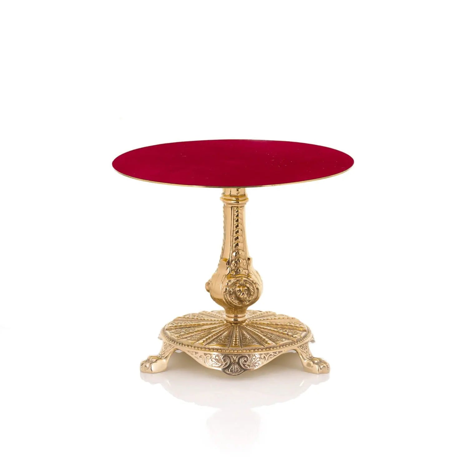 Brass Monstrance Throne with Red Velvet Top