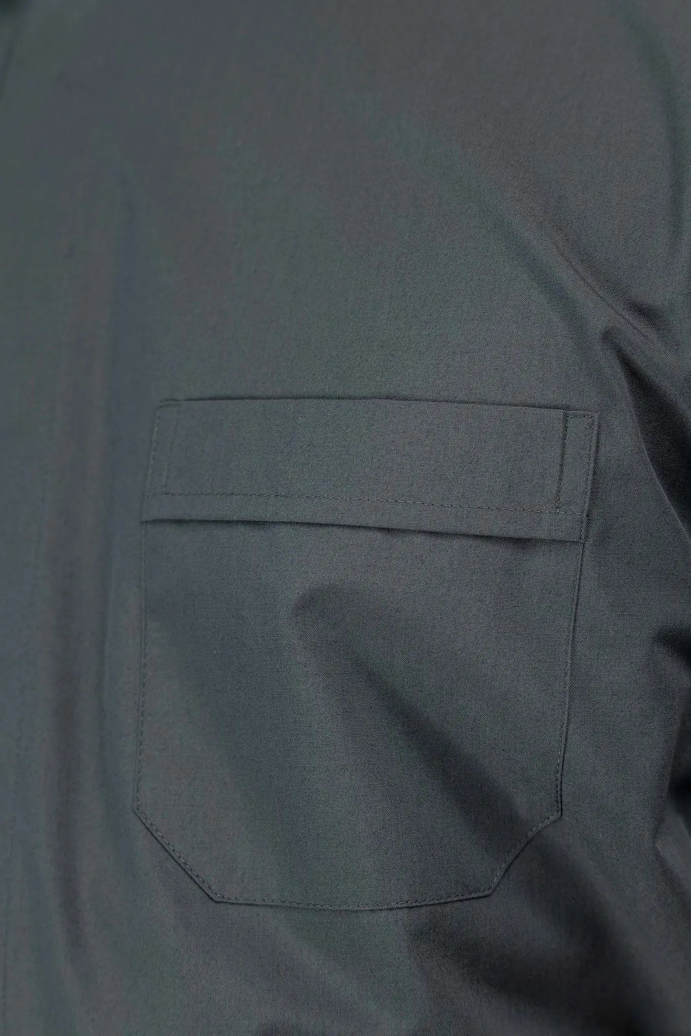 Clergy Shirt Dark Gray Short Sleeve with Collar Tab