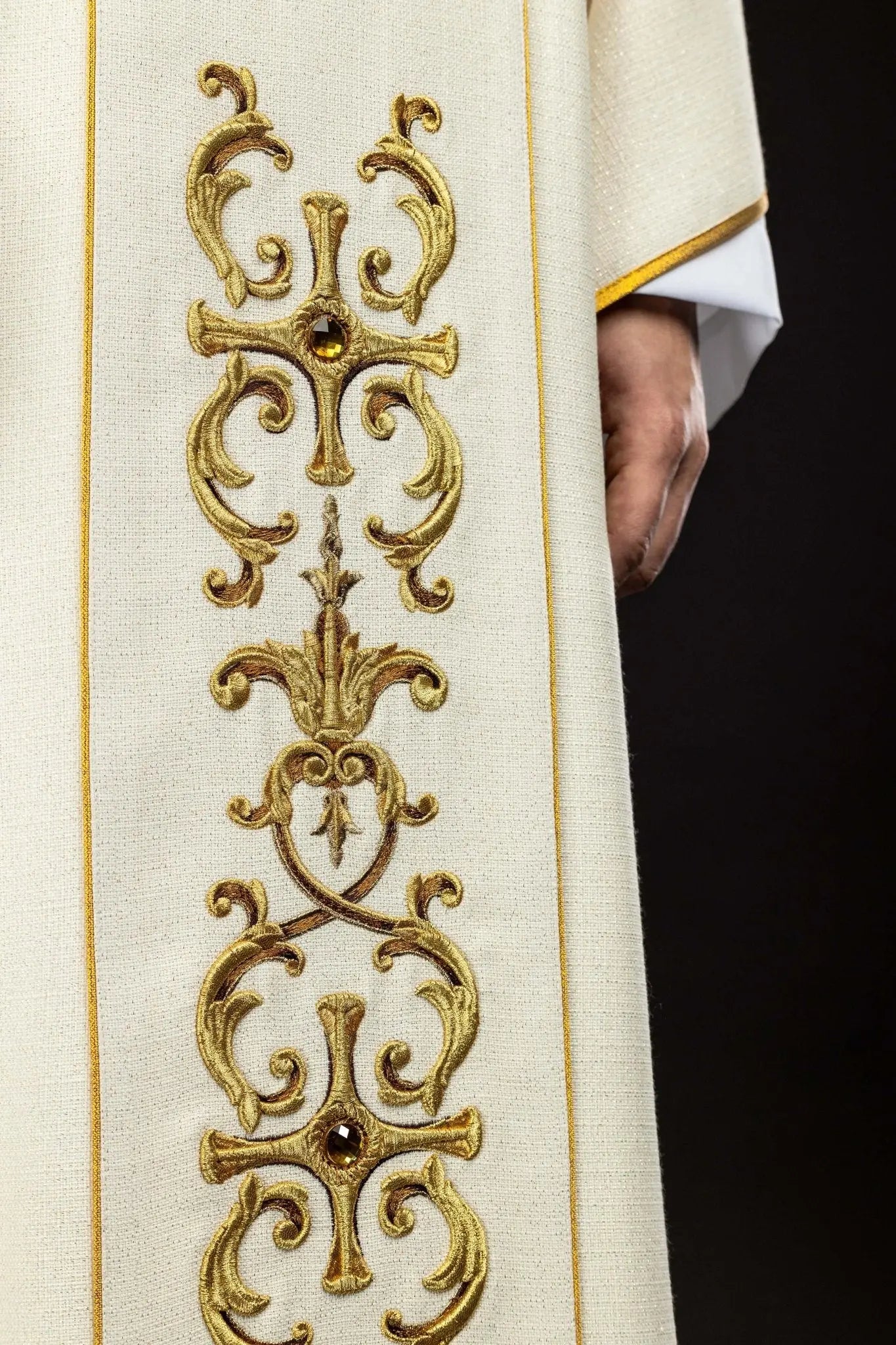 Richly Embroidered Chasuble with Our Lady of the Rosary