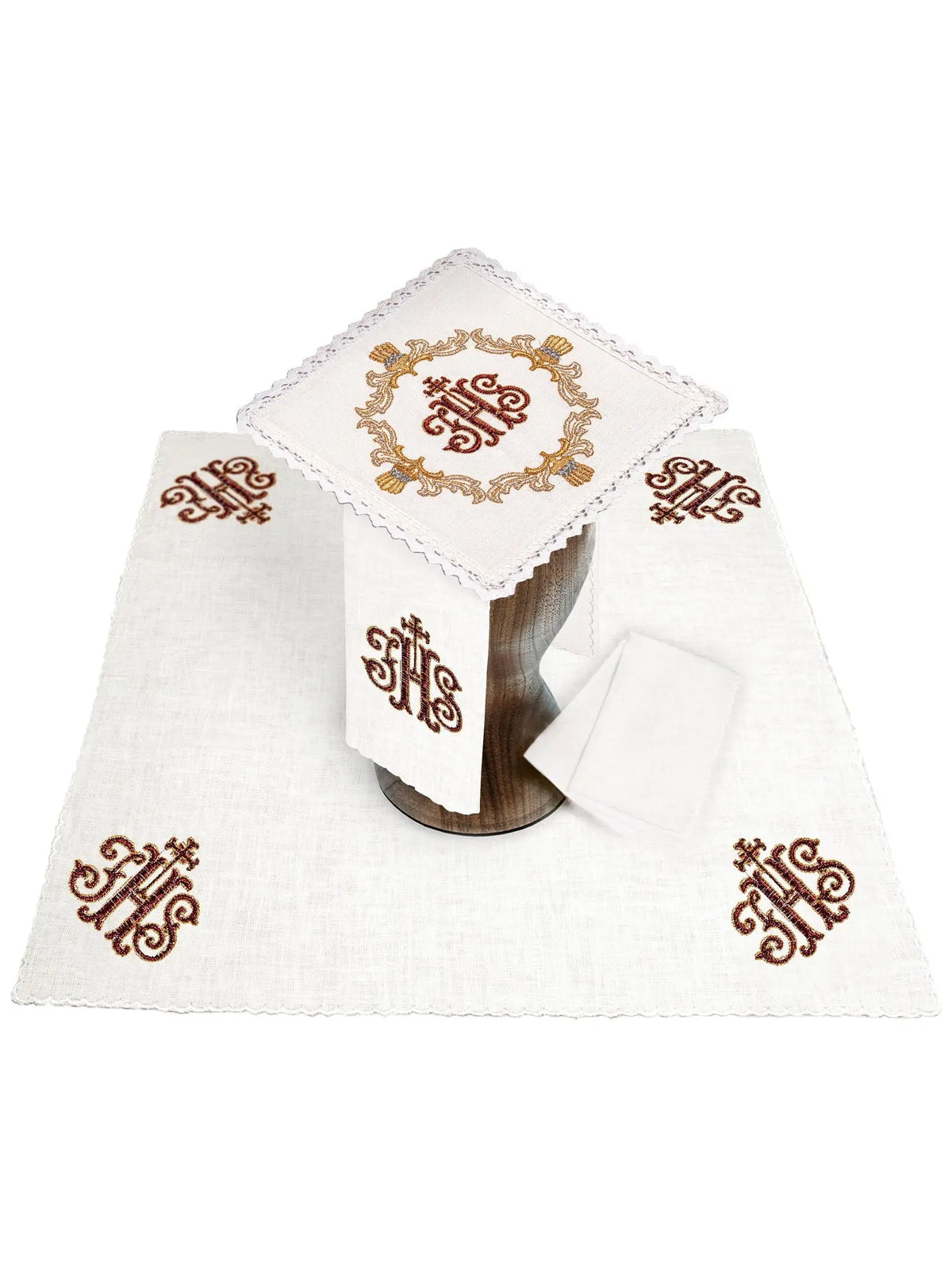 Chalice linen with embroidered IHS symbol