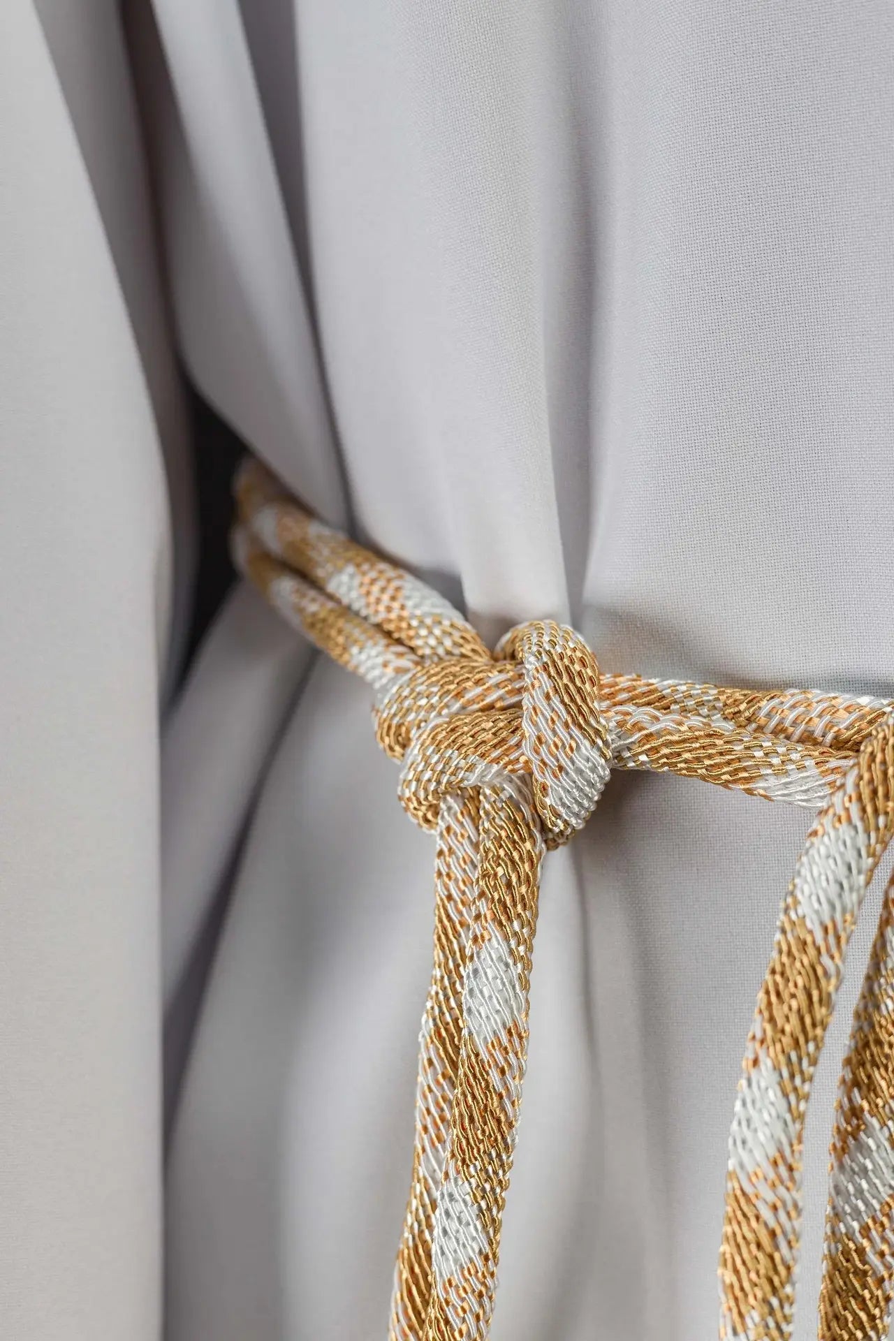 Premium White-Gold Liturgical Cincture