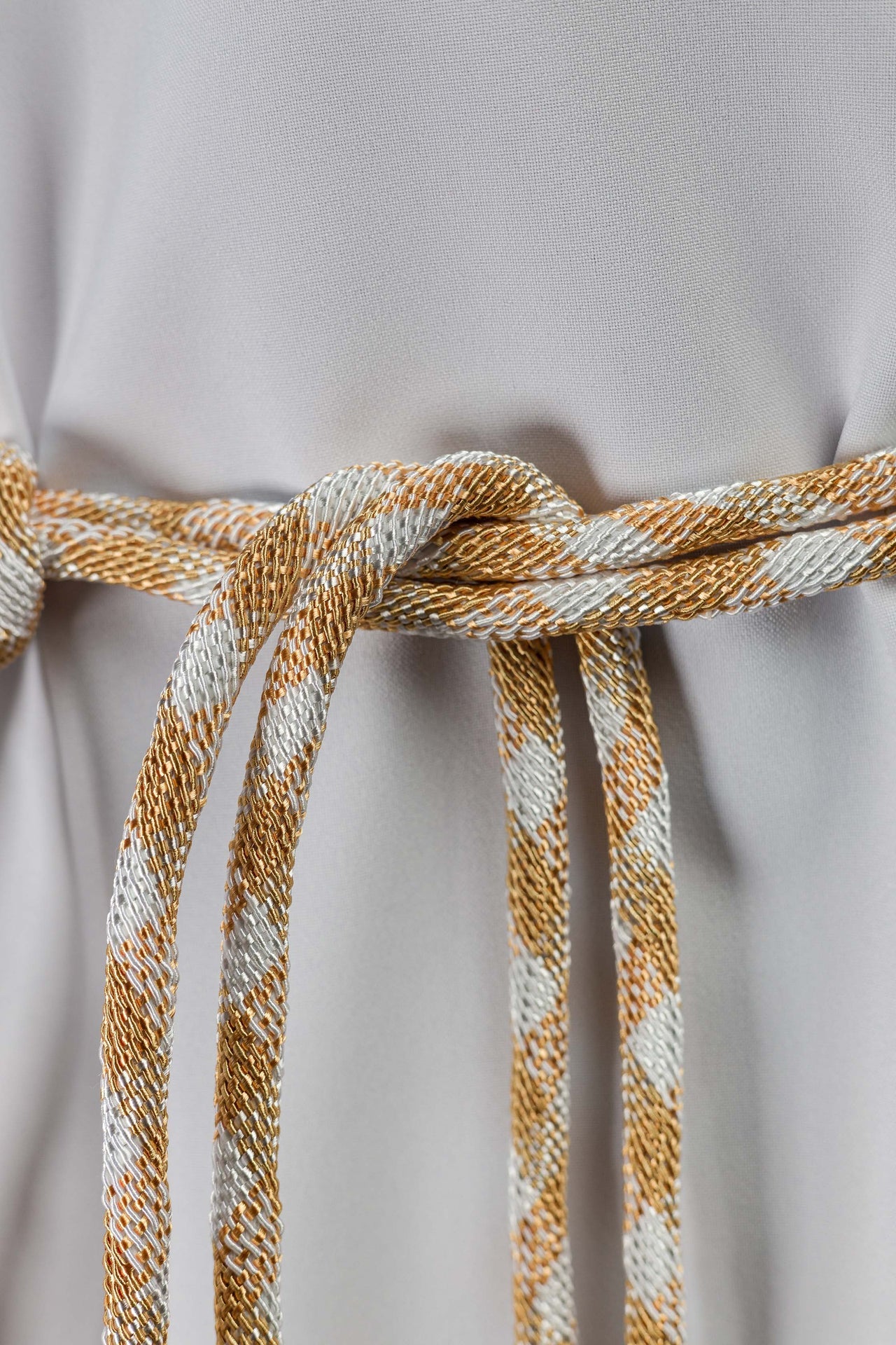 Cingulum liturgiczne biało-złote premium