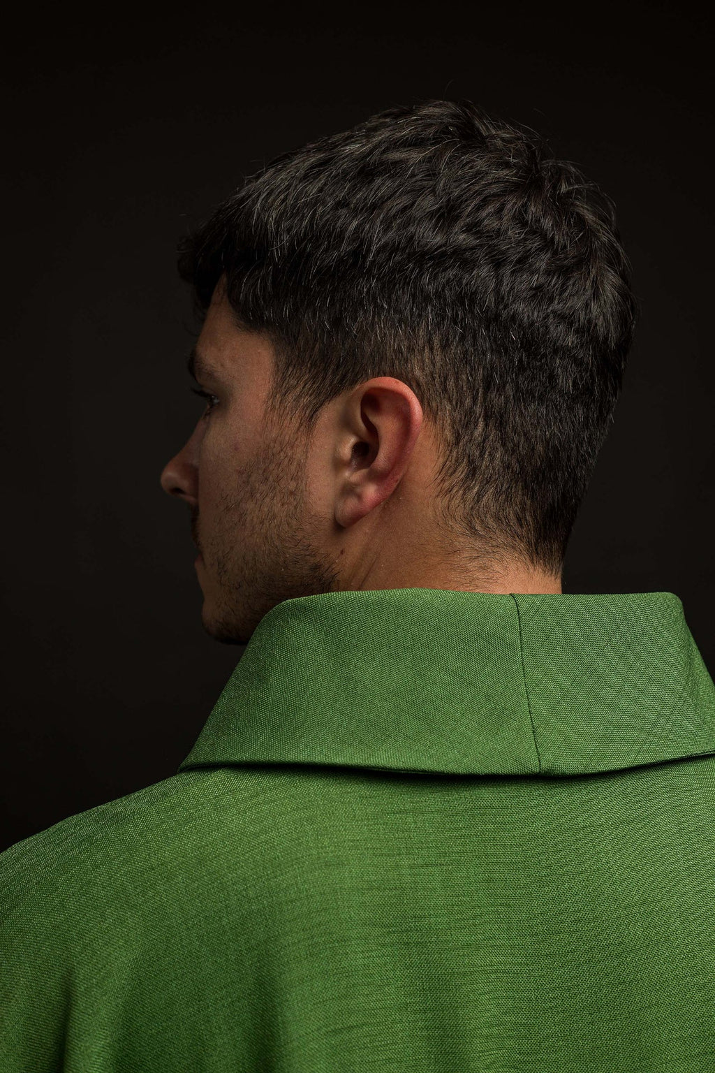 Chasuble with embroidered Crosses in green