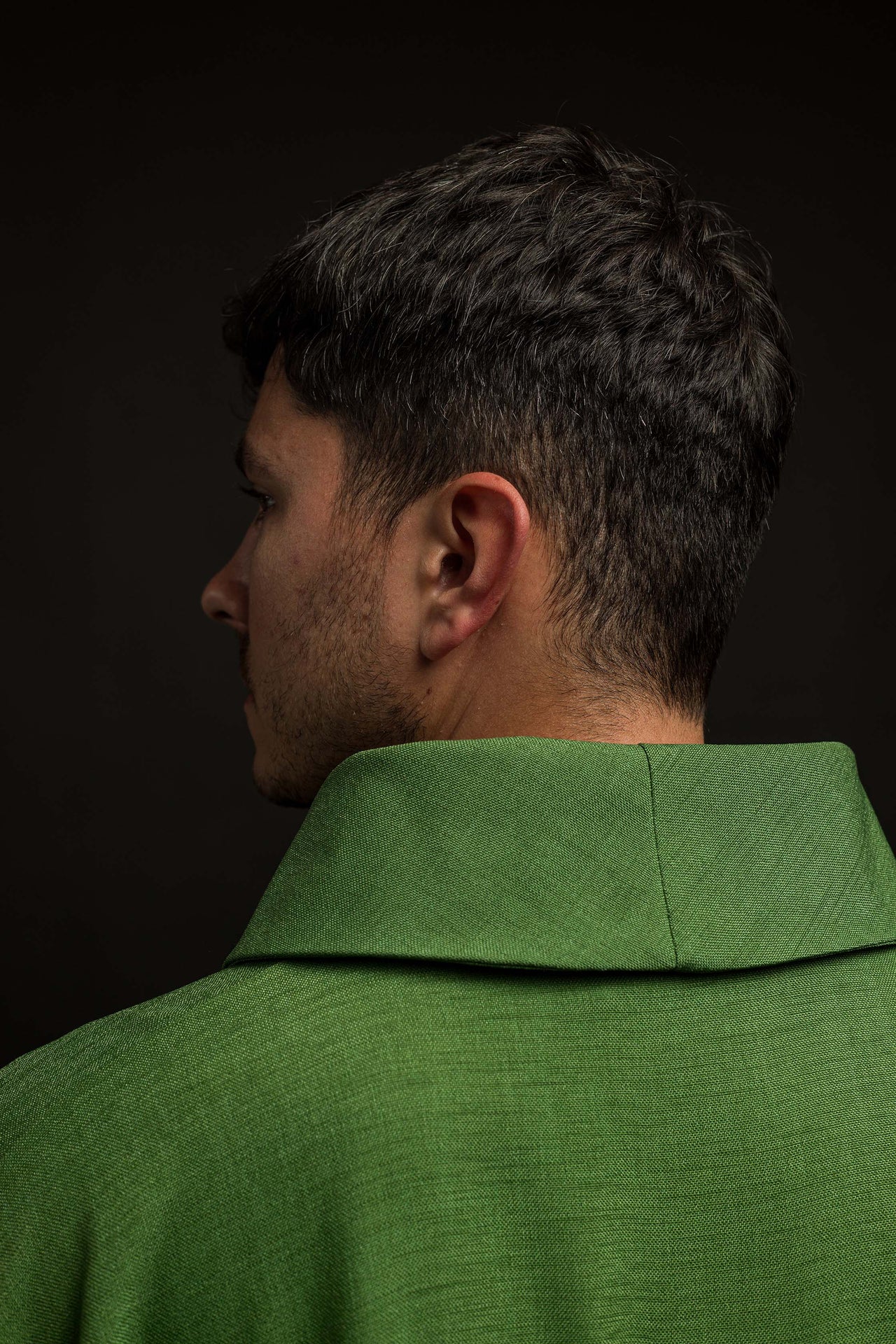 Chasuble with embroidered Crosses in green
