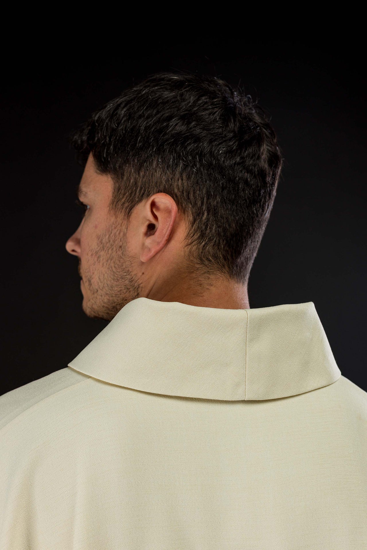 Chasuble with embroidered gold crosses