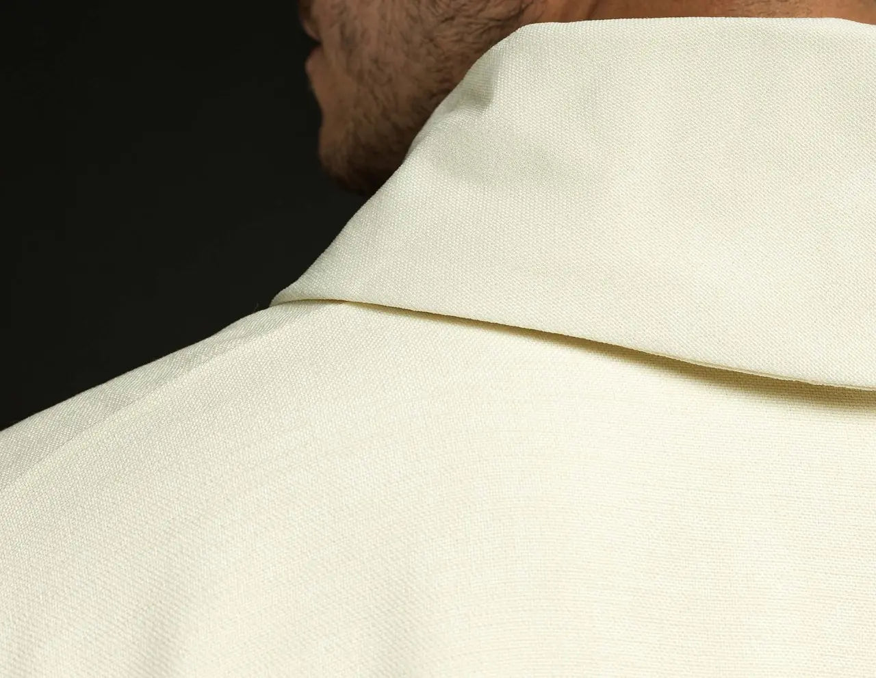Chasuble with embroidered crosses in ecru
