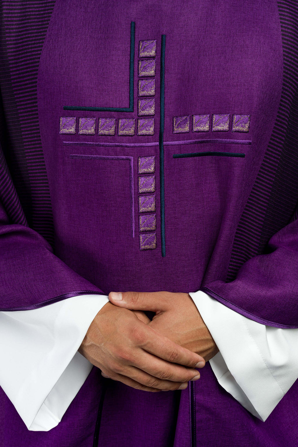 Purple chasuble with Cross