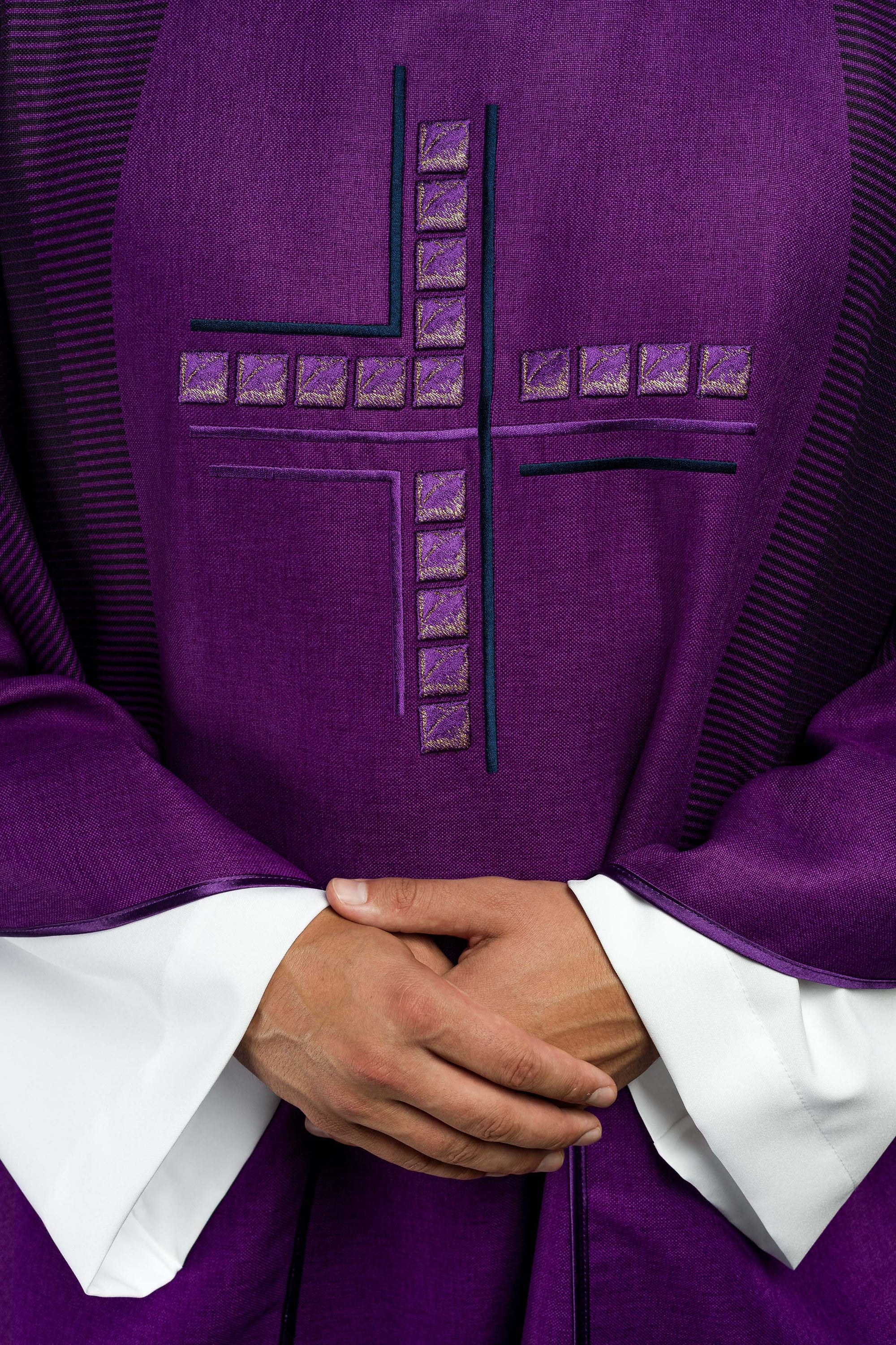 Purple chasuble with Cross