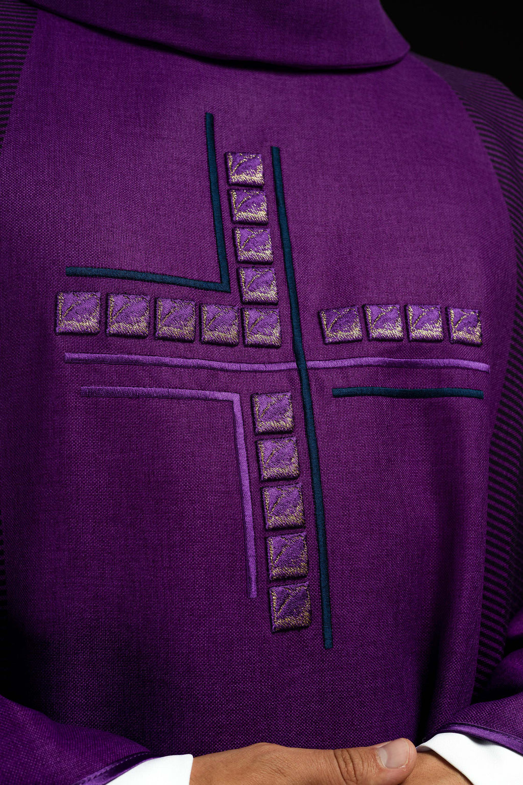 Purple chasuble with Cross