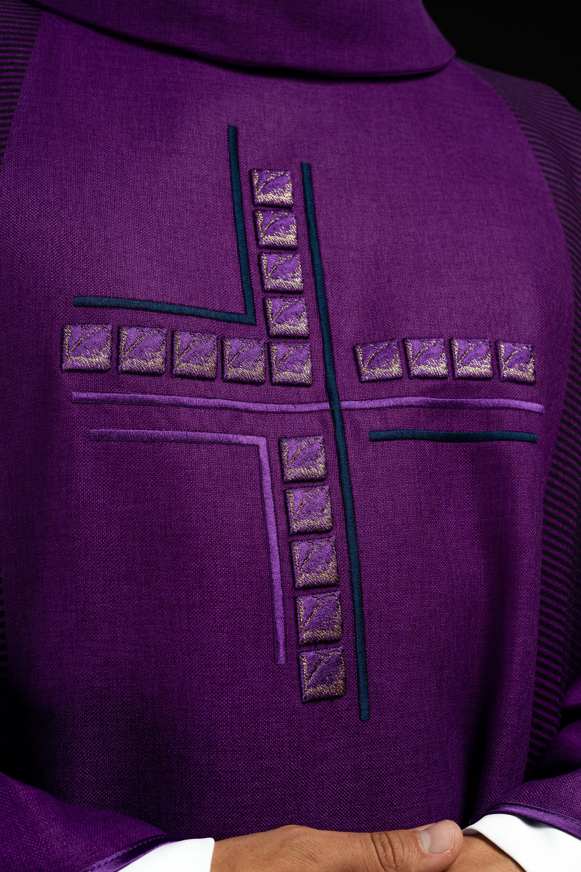 Purple chasuble with Cross
