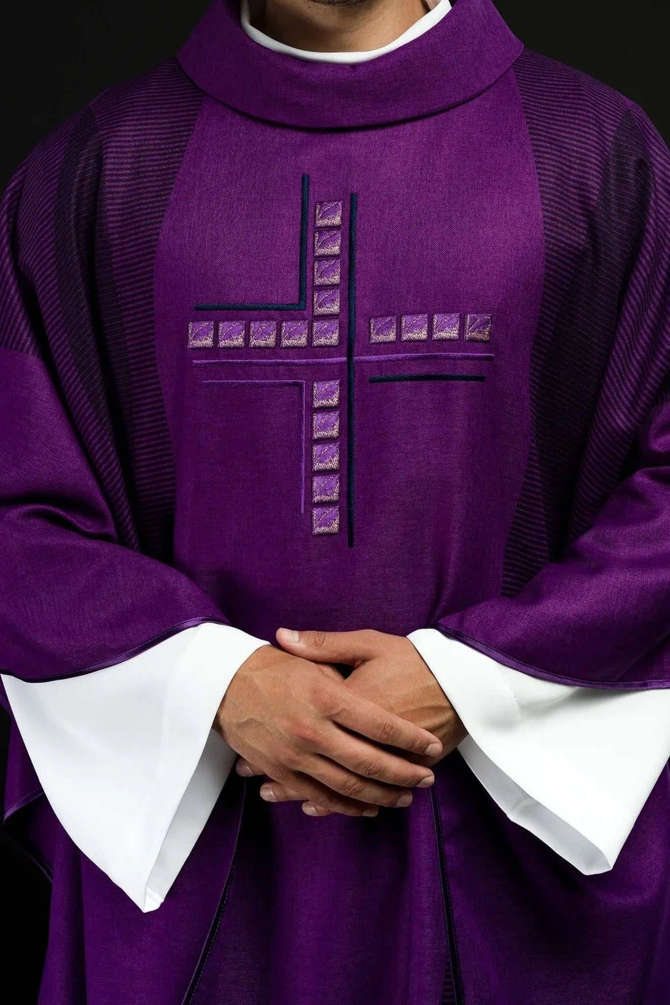 Purple chasuble with Cross