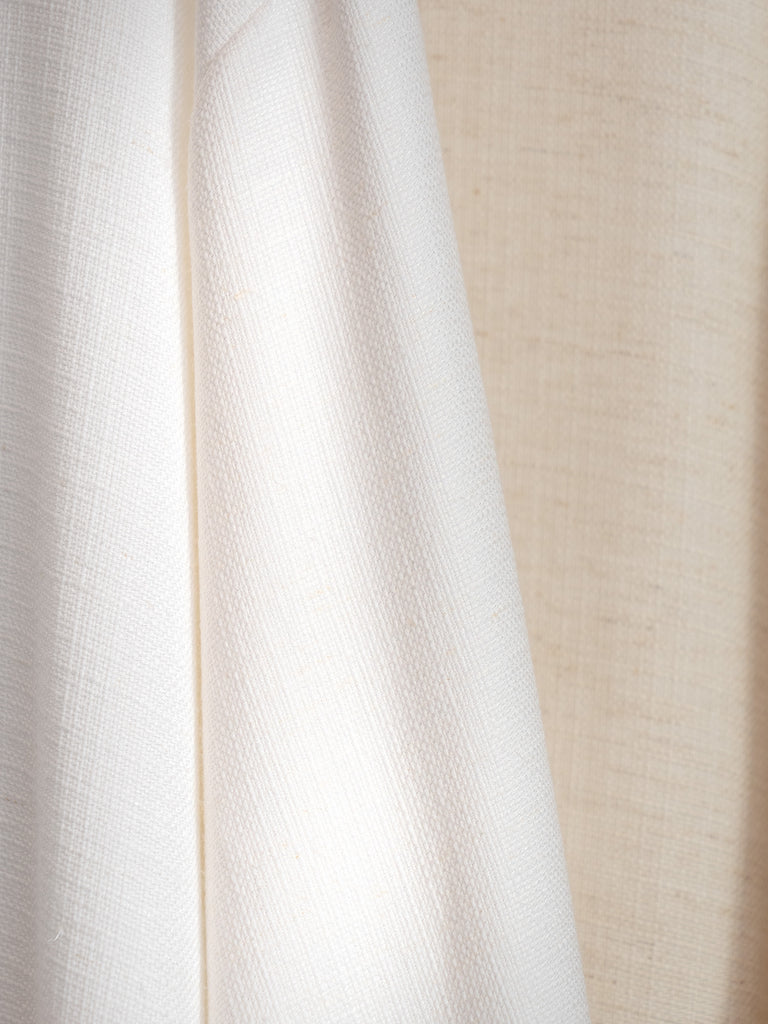 Lniana alba kapłańska z tkaniny o naturalnym splocie biała
