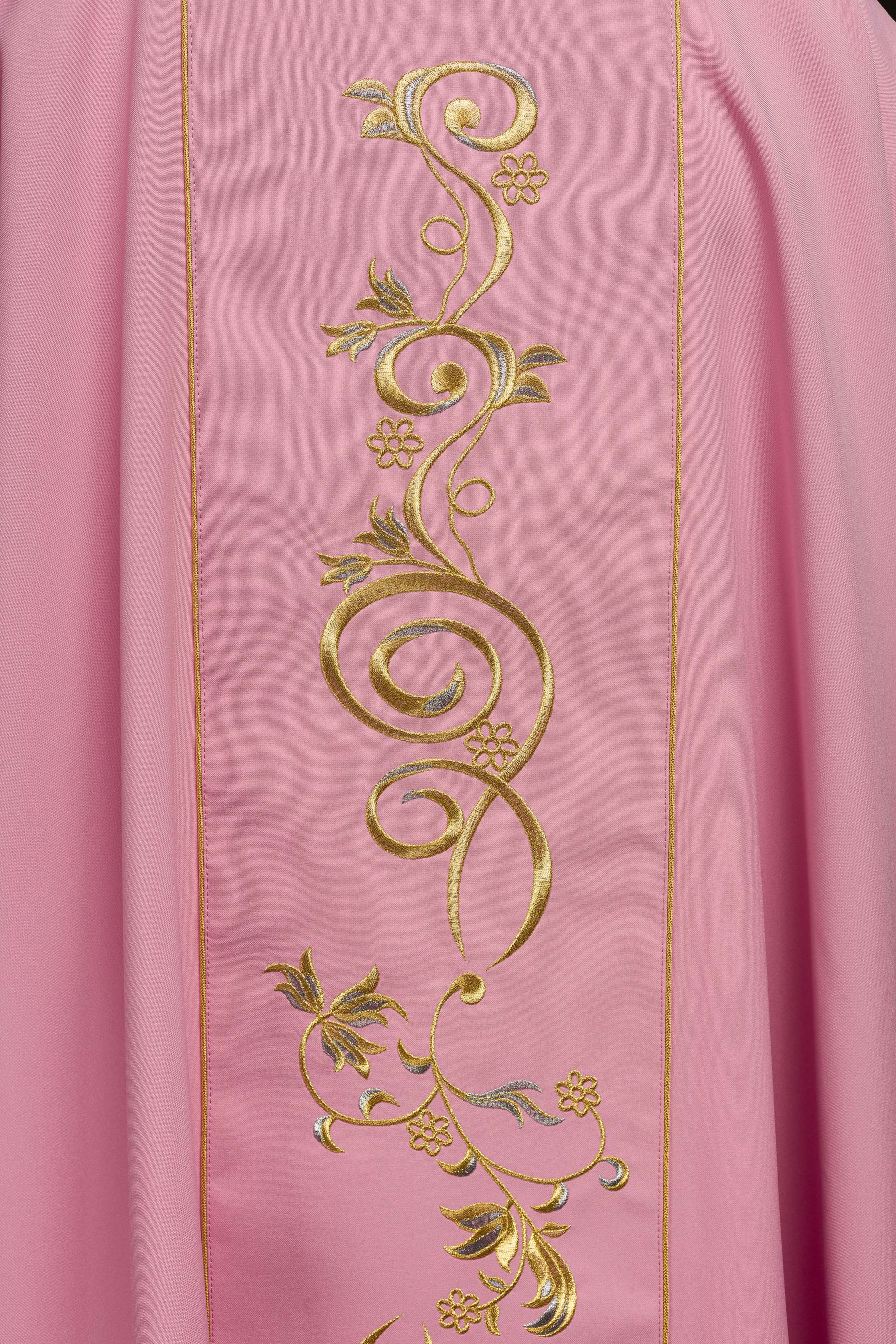 Pink Dalmatic with Embroidered IHS Band