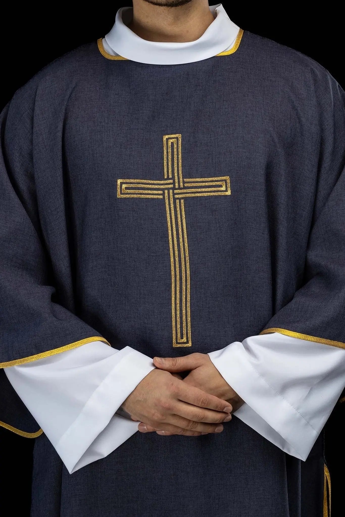 Purple Dalmatic with Gold Cross Embroidery
