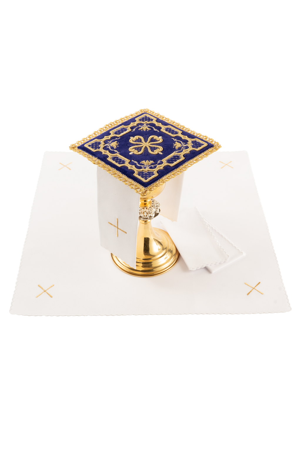 Bielizna kielichowa haftowana fioletowy aksamit - ORNATY.PL