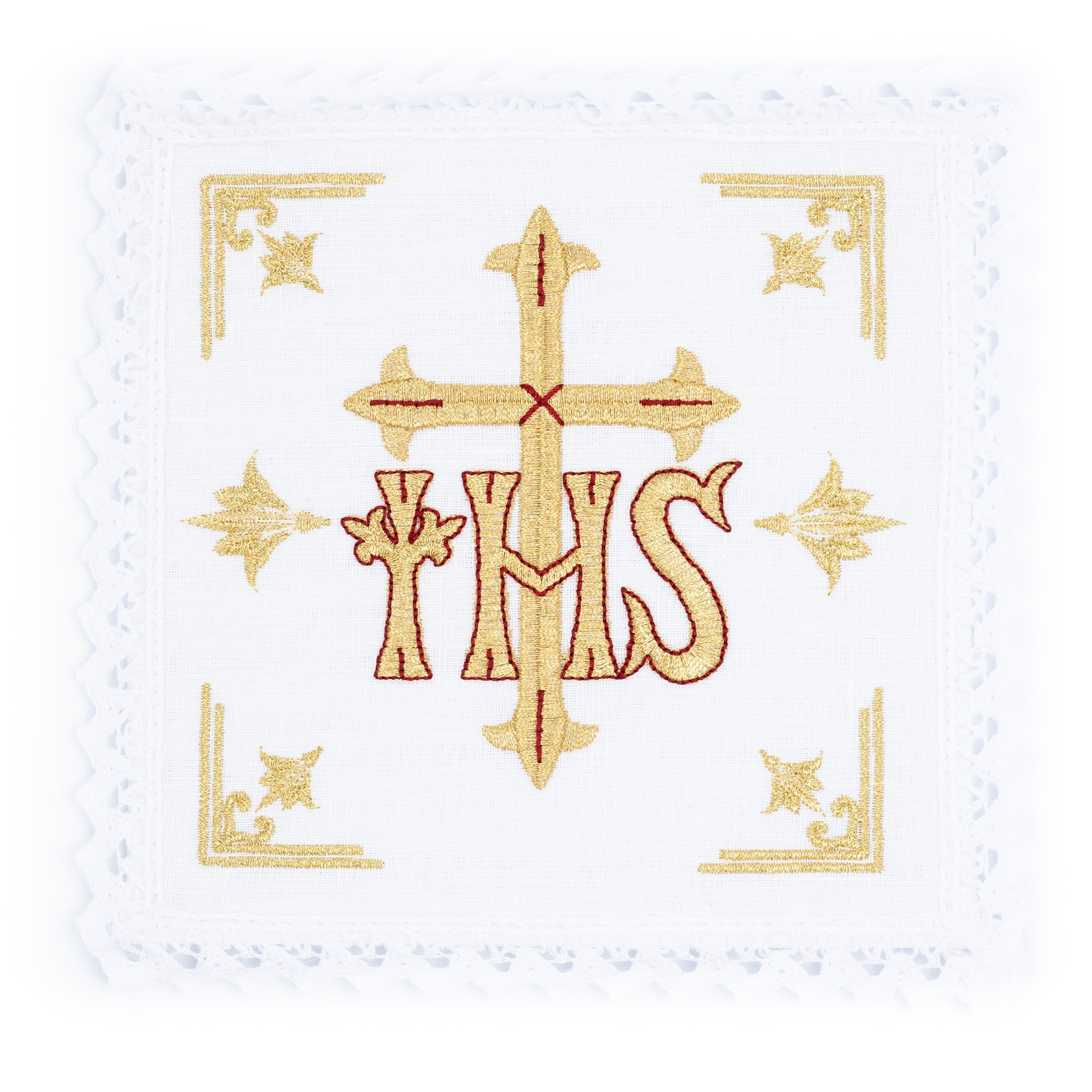 Linen chalice linen embroidered symbol IHS Cross