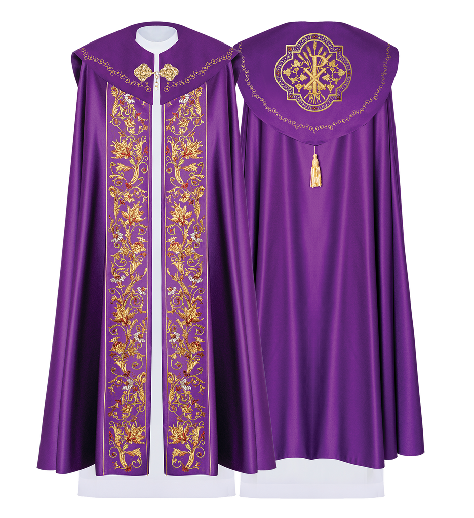Eucharistic cape monogram PX in purple