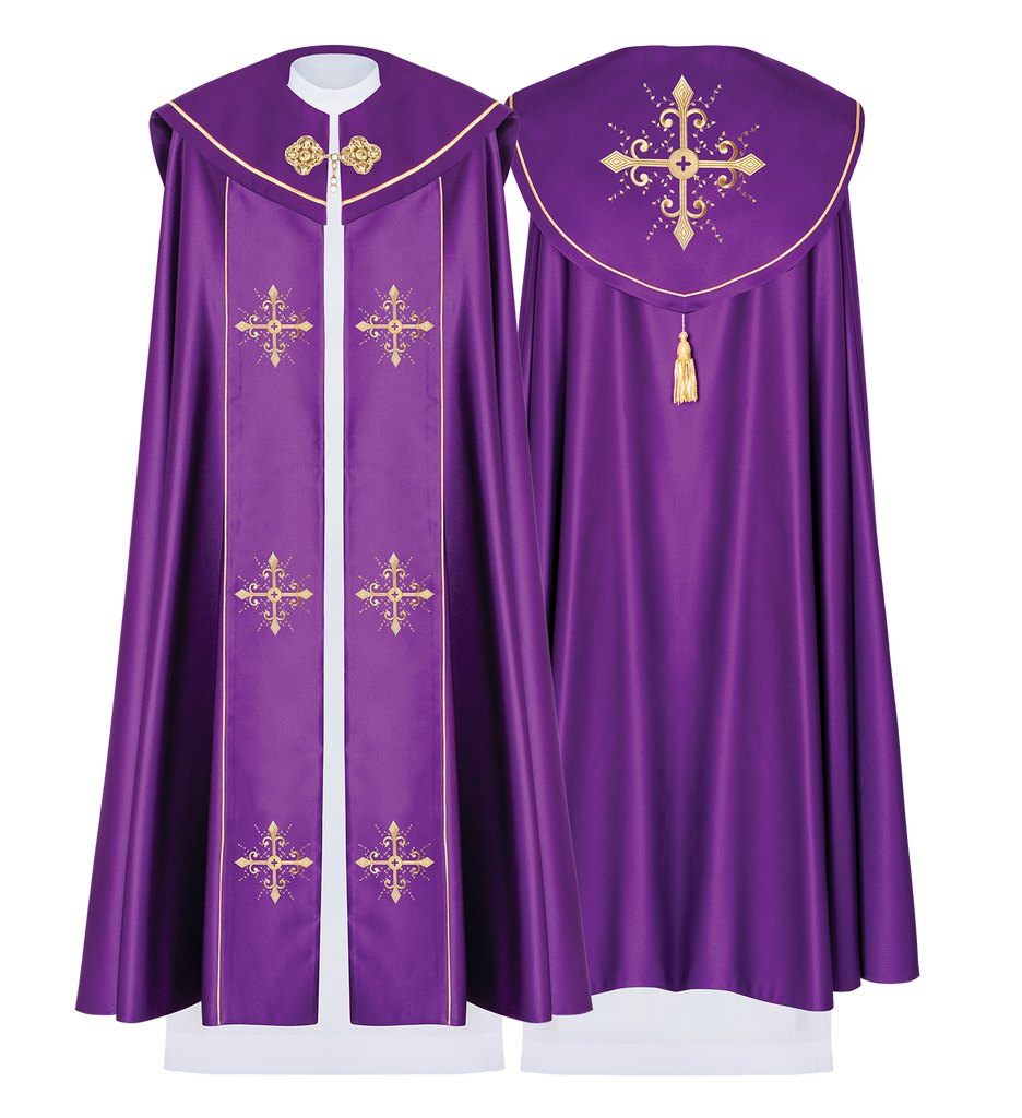 Kapa liturgiczna haftowana fioletowa