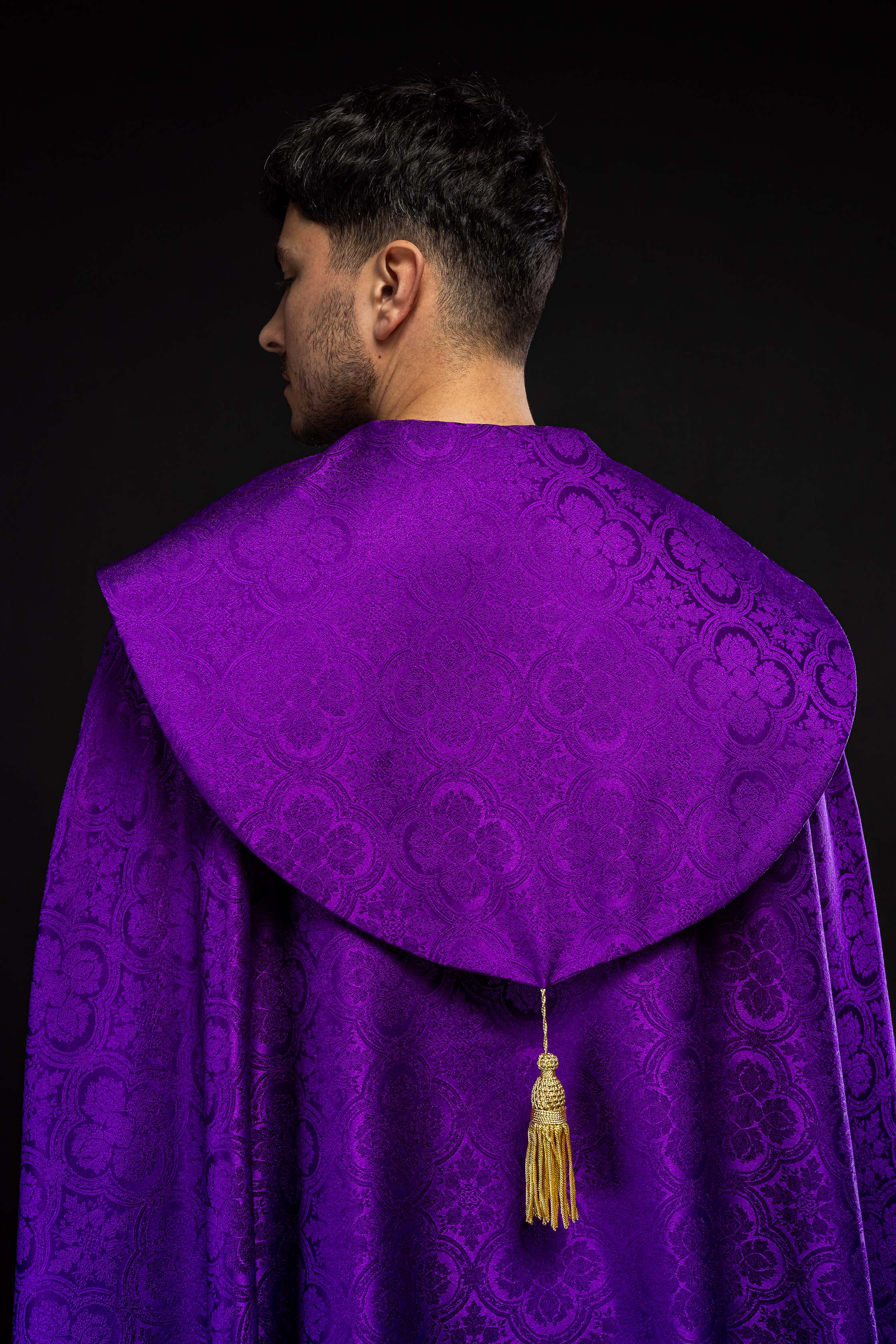 Purple Jacquard Liturgical Cope