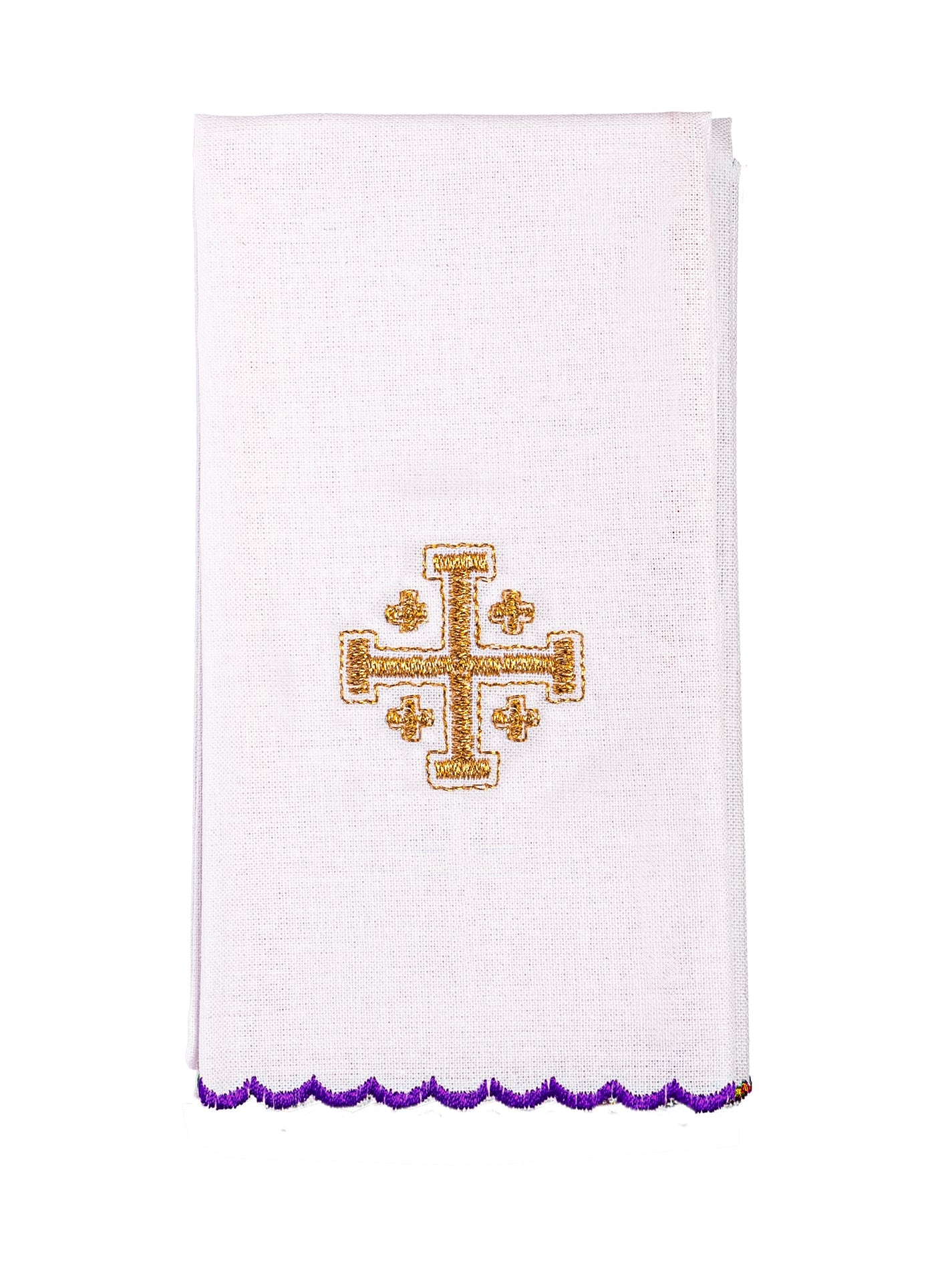 Chalice Set Embroidered Jerusalem Cross Purple