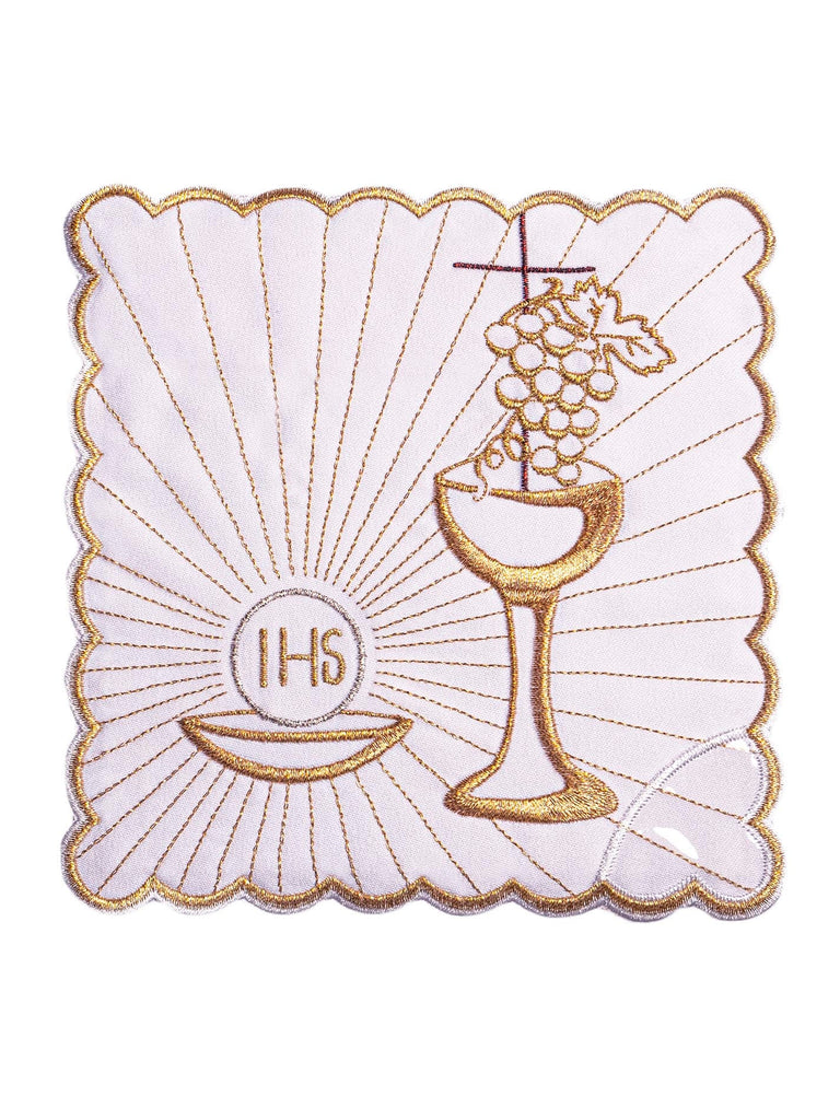 Linen chalice linen with Eucharistic embroidery