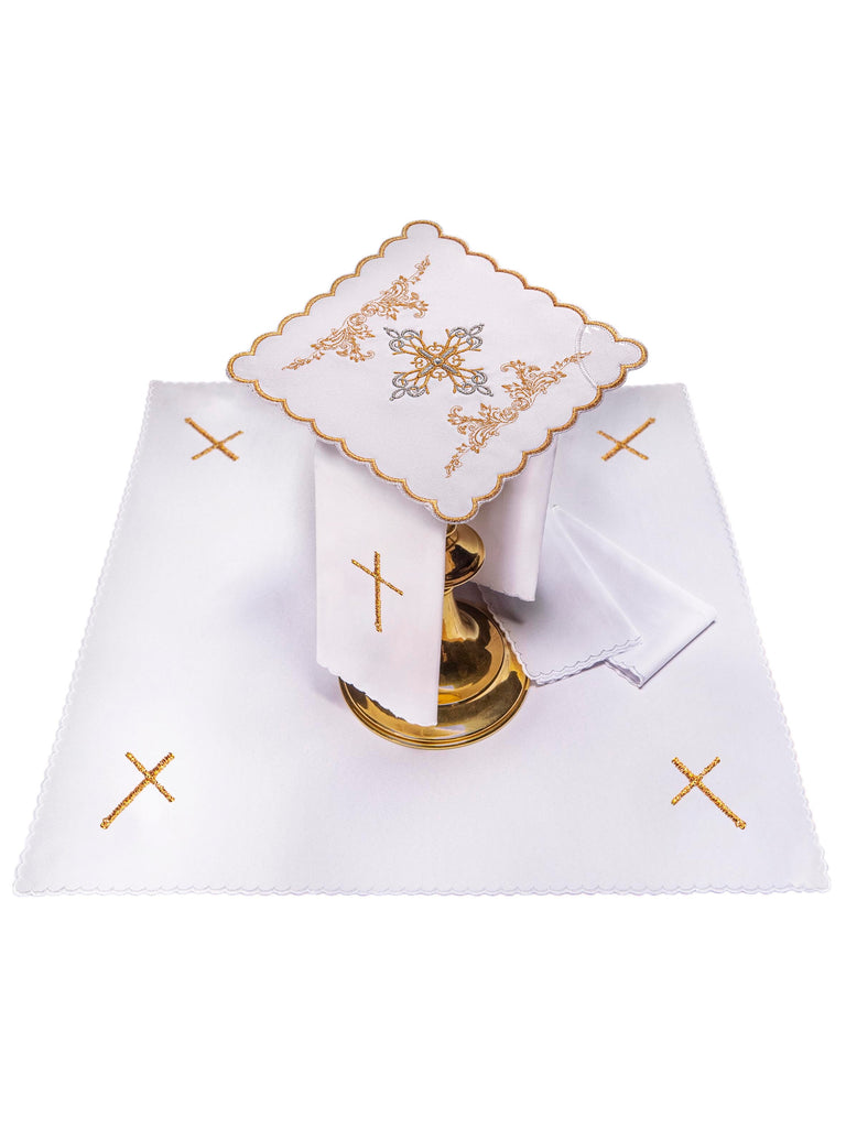 Chalice linen embroidered gold with silver
